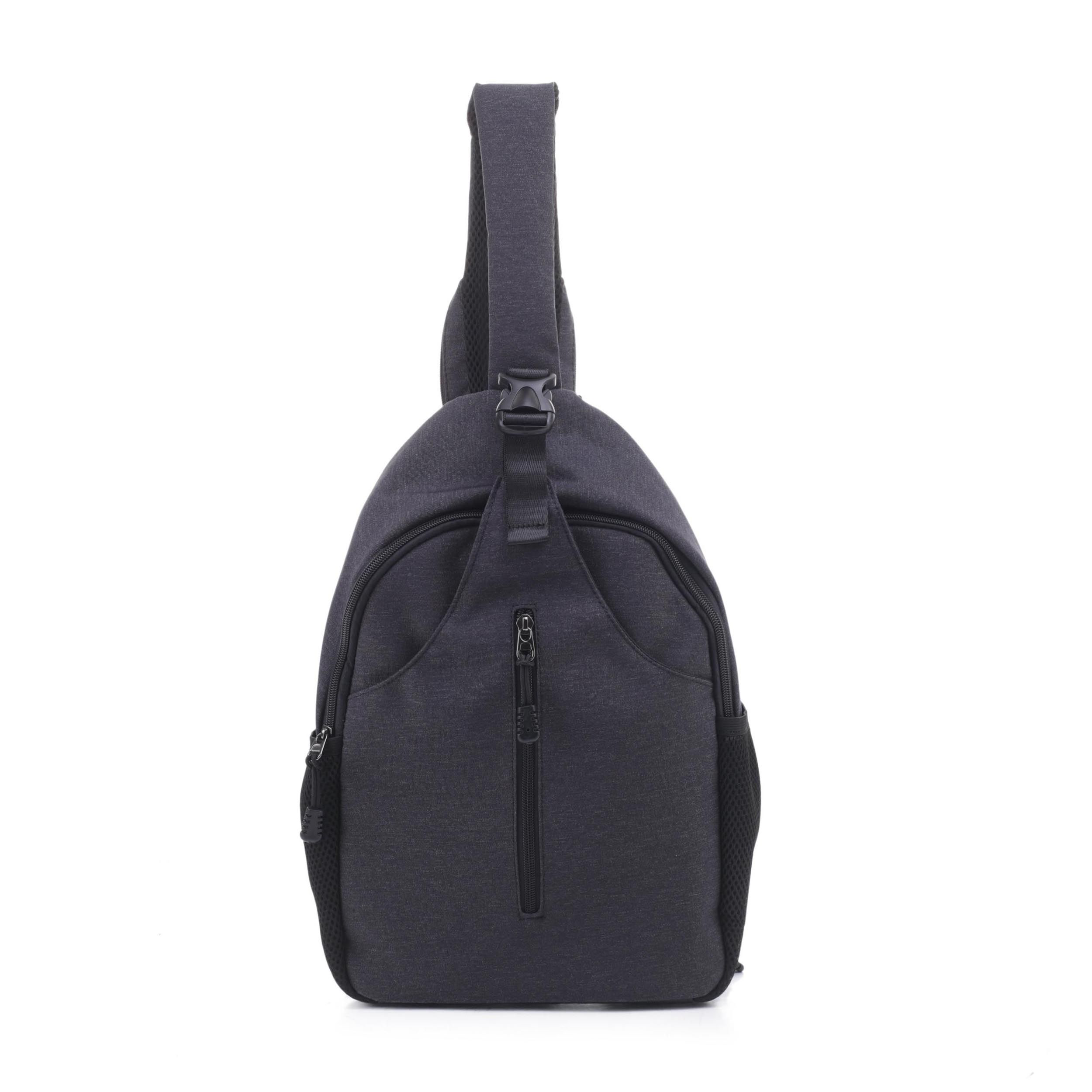 Image of Jessie & James Handbags Kyle Minimalist Sling Shoulder Concealed Carry Backpack - Black