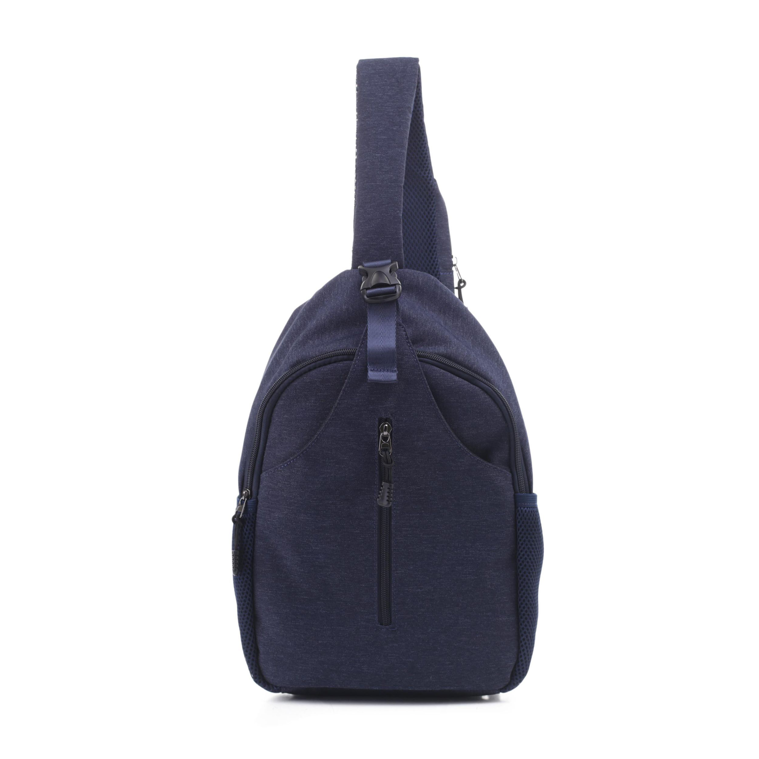 Image of Jessie & James Handbags Kyle Minimalist Sling Shoulder Concealed Carry Backpack - Navy