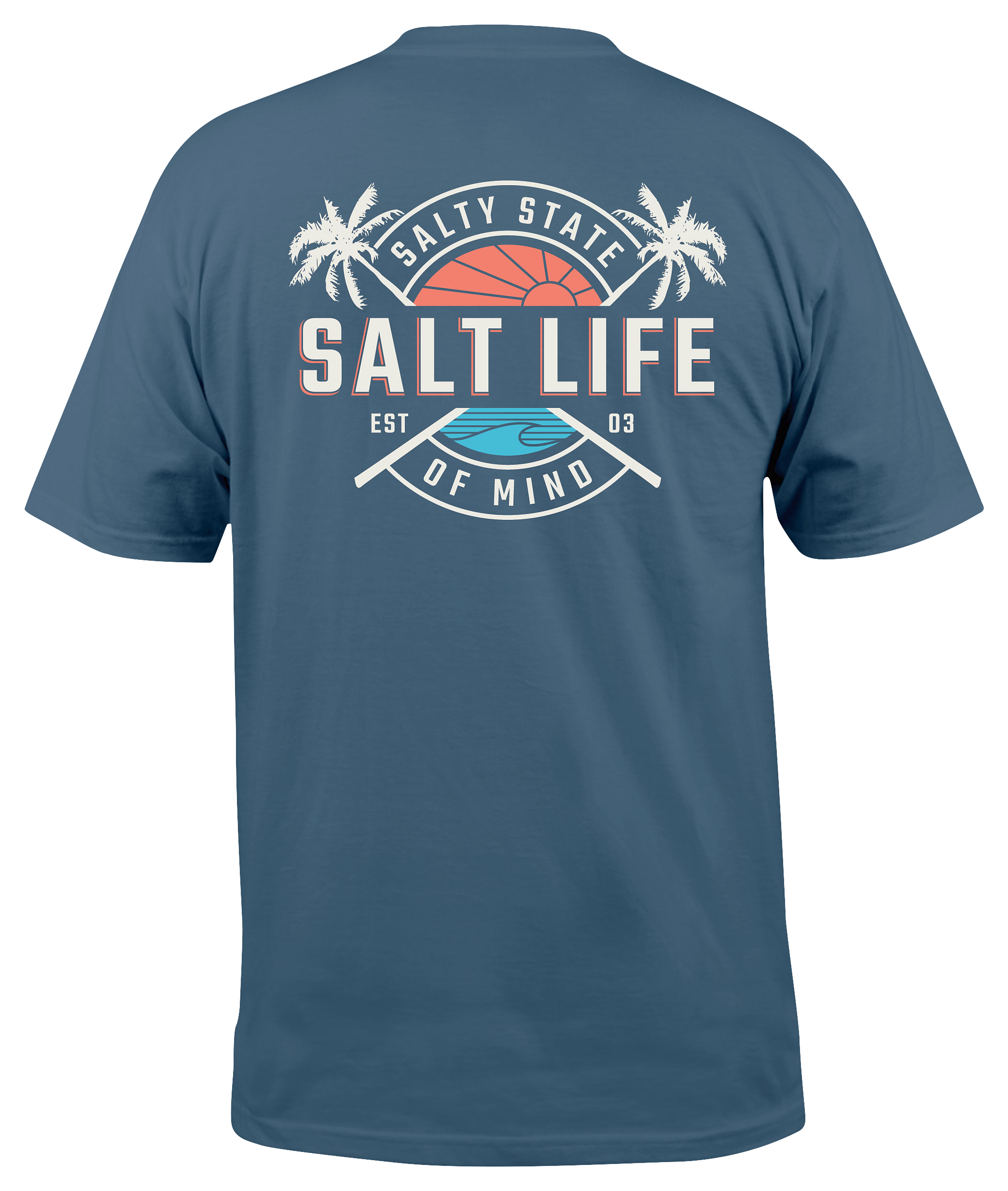 Image of Salt Life First Light Short-Sleeve T-Shirt for Men - Coastal Blue - M