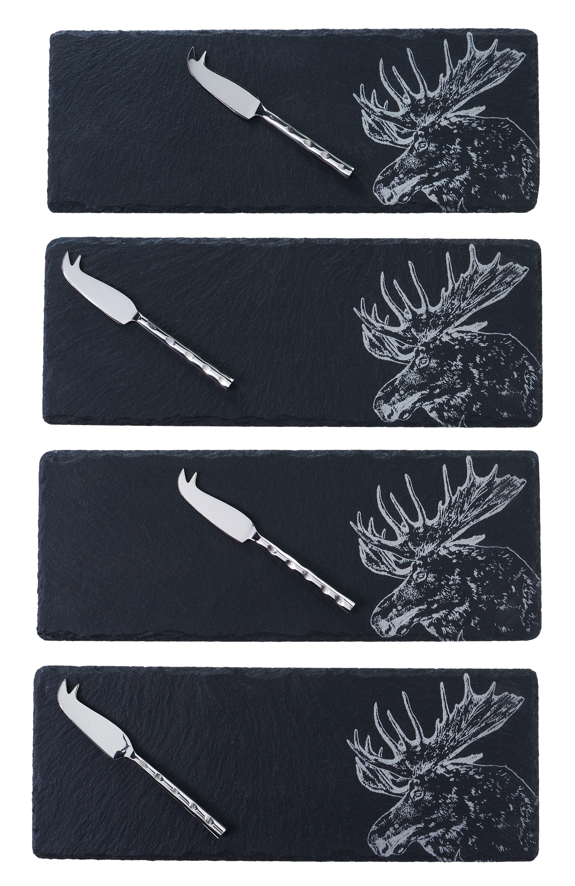 Image of Selbrae House Moose Mini Slate Cheese Board and Knife Set