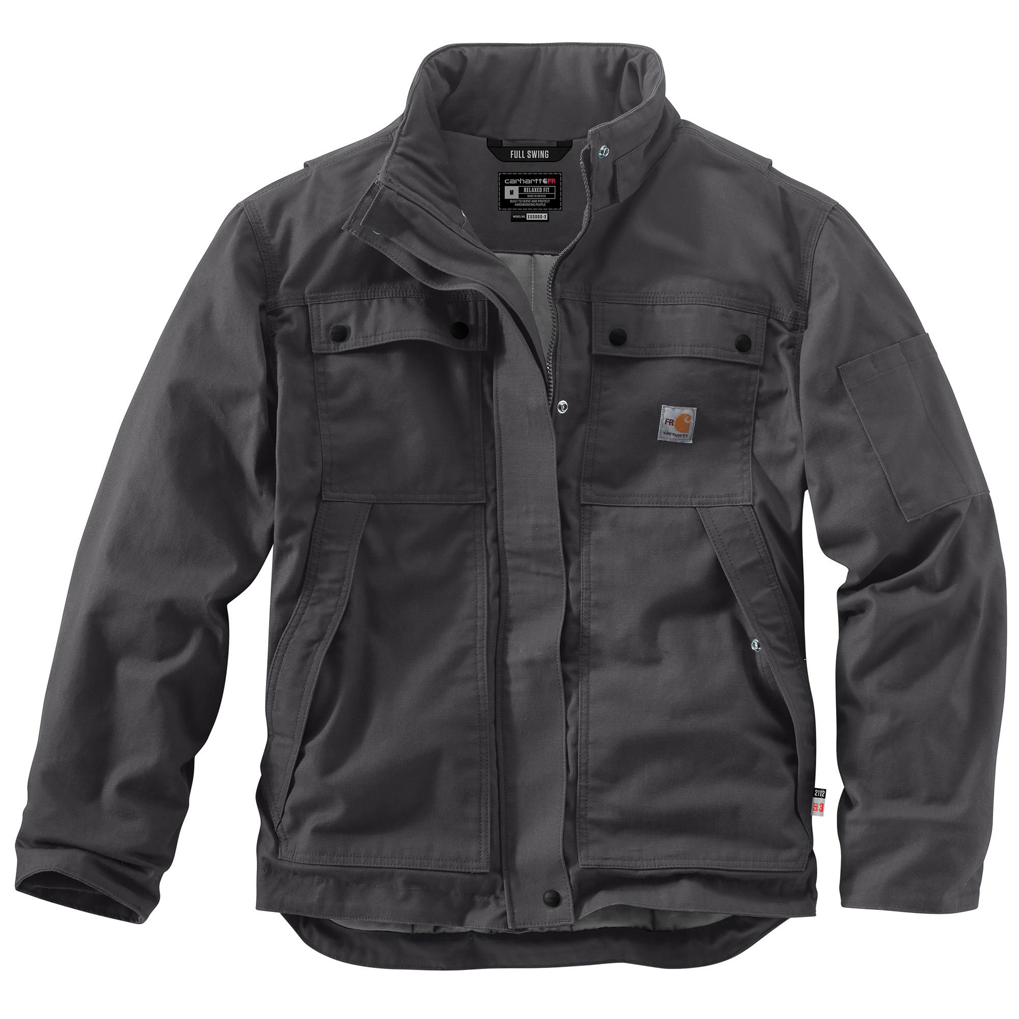 Image of Carhartt Flame-Resistant Full Swing Quick Duck Coat for Men - Shadow