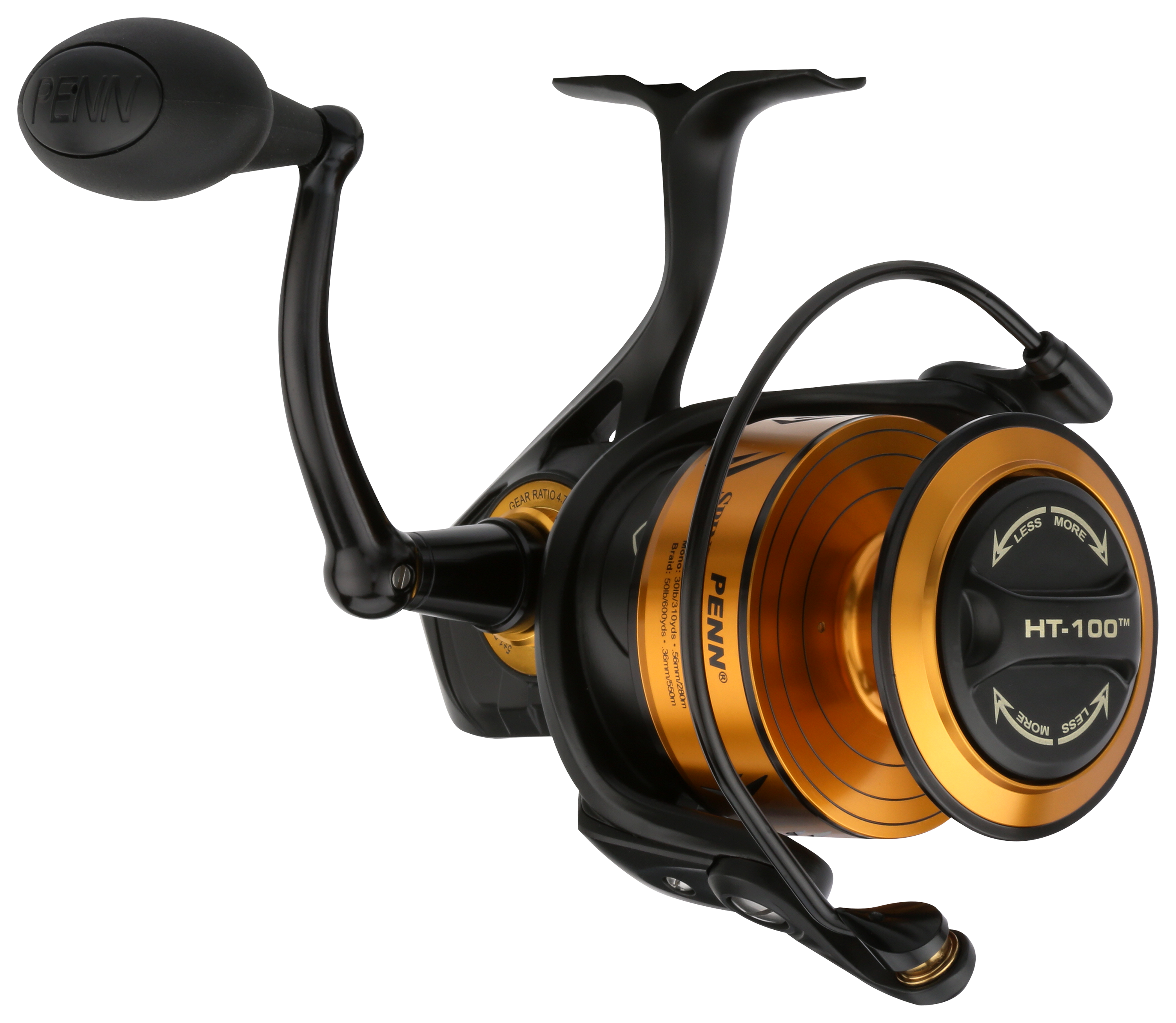 Spinfisher VII 7500 Saltwater Spinning Reel, Right/Left Handle Position,  IPX5 Seal, HT-100 Front Drag, Superline Spool, Precise CNC Gear Technology