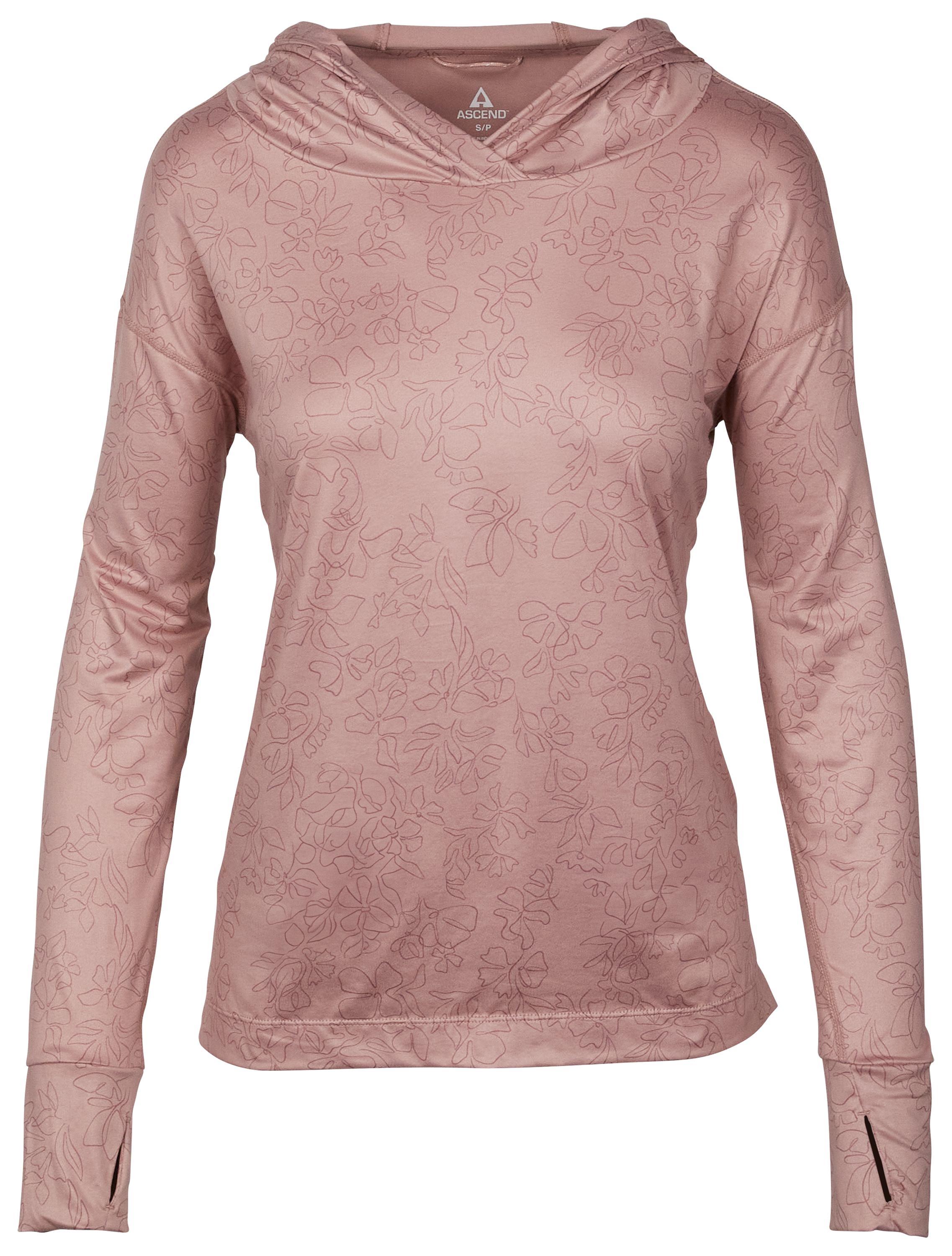 Image of Ascend Evolve Performance Hoodie for Ladies - Woodrose Wildflower - XS