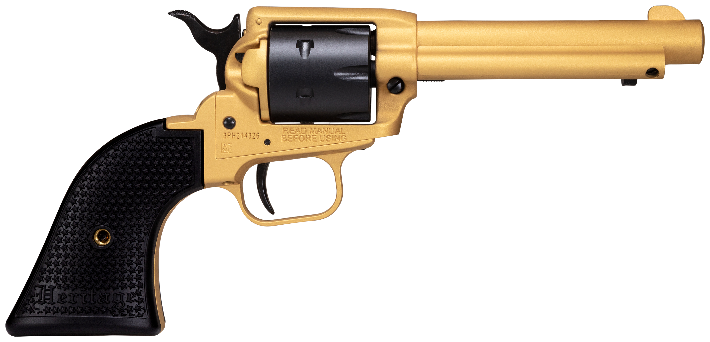 Heritage Rough Rider Cerakote Gold SingleAction Rimfire Revolver  475 Barrel