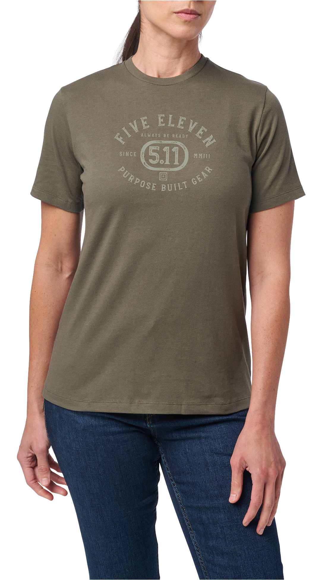 Image of 5.11 Tactical Purpose Built Crest Short-Sleeve T-Shirt for Ladies - Ranger Green - S