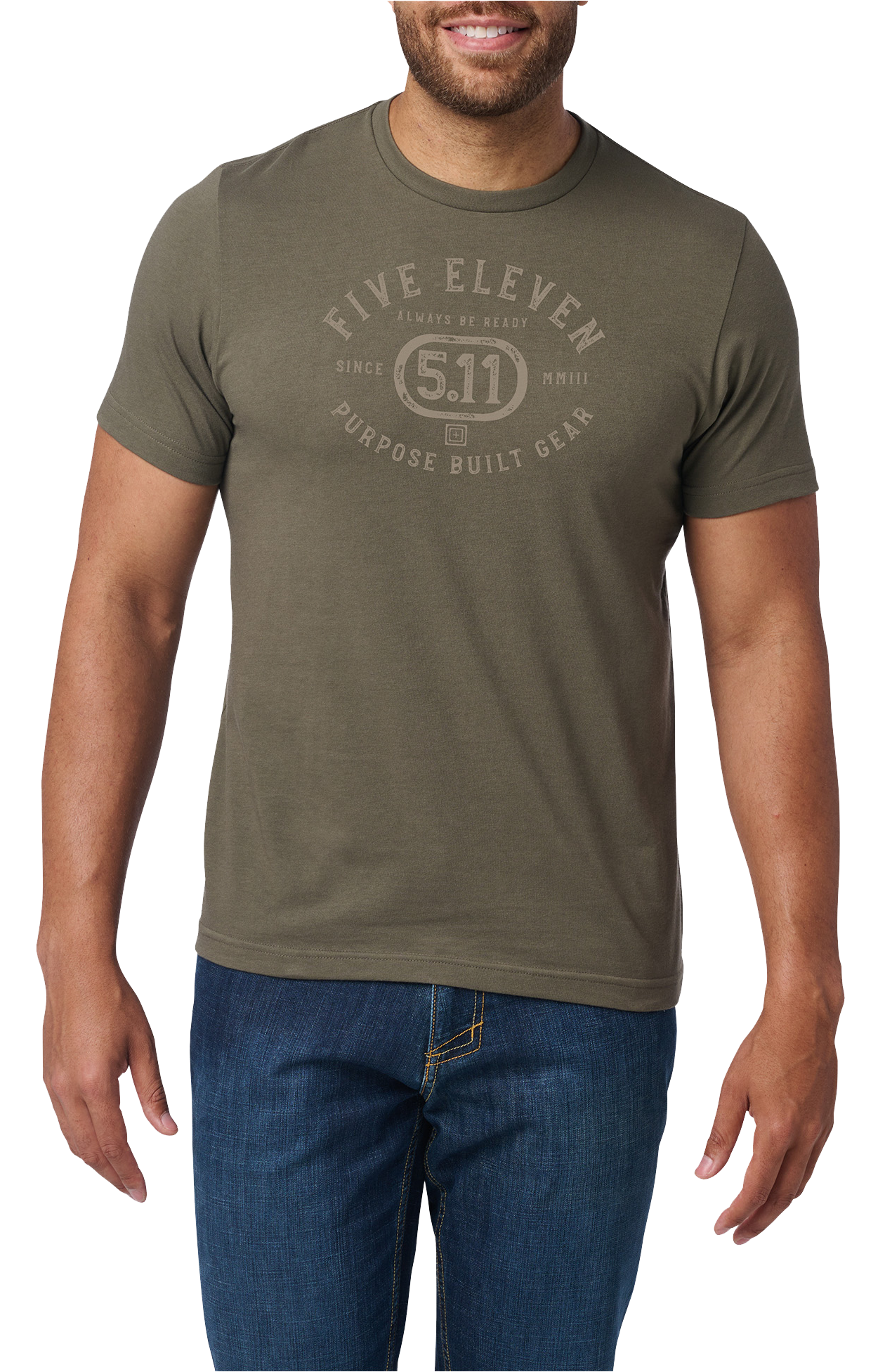 Image of 5.11 Tactical Purpose Built Crest Short-Sleeve T-Shirt for Men - Ranger Green