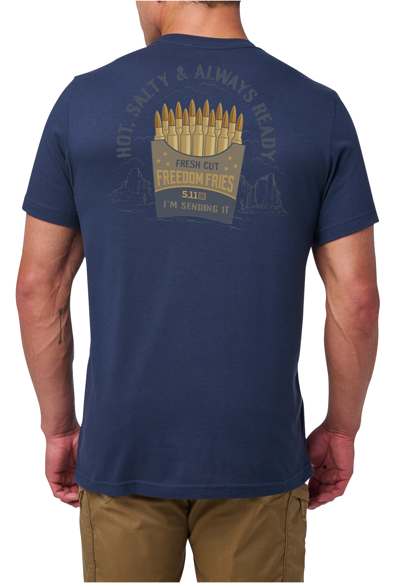 Image of 5.11 Tactical Freedom Fries Short-Sleeve T-Shirt - Pacific Navy