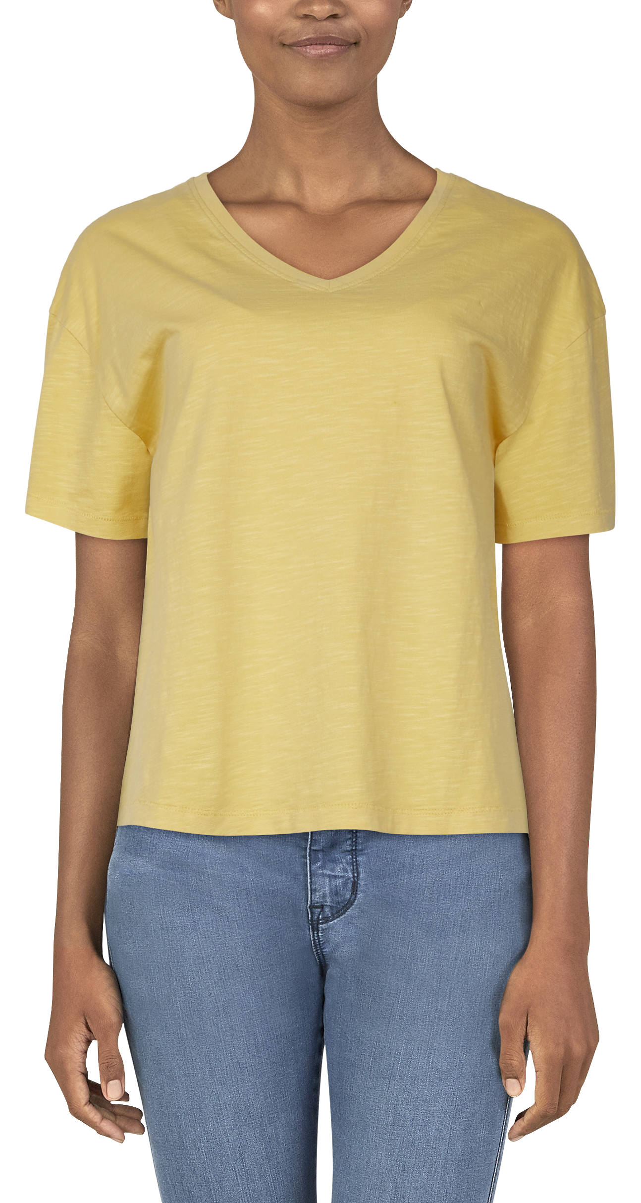 Natural Reflections Sun Wash V-Neck Short-Sleeve T-Shirt for Ladies                                                             