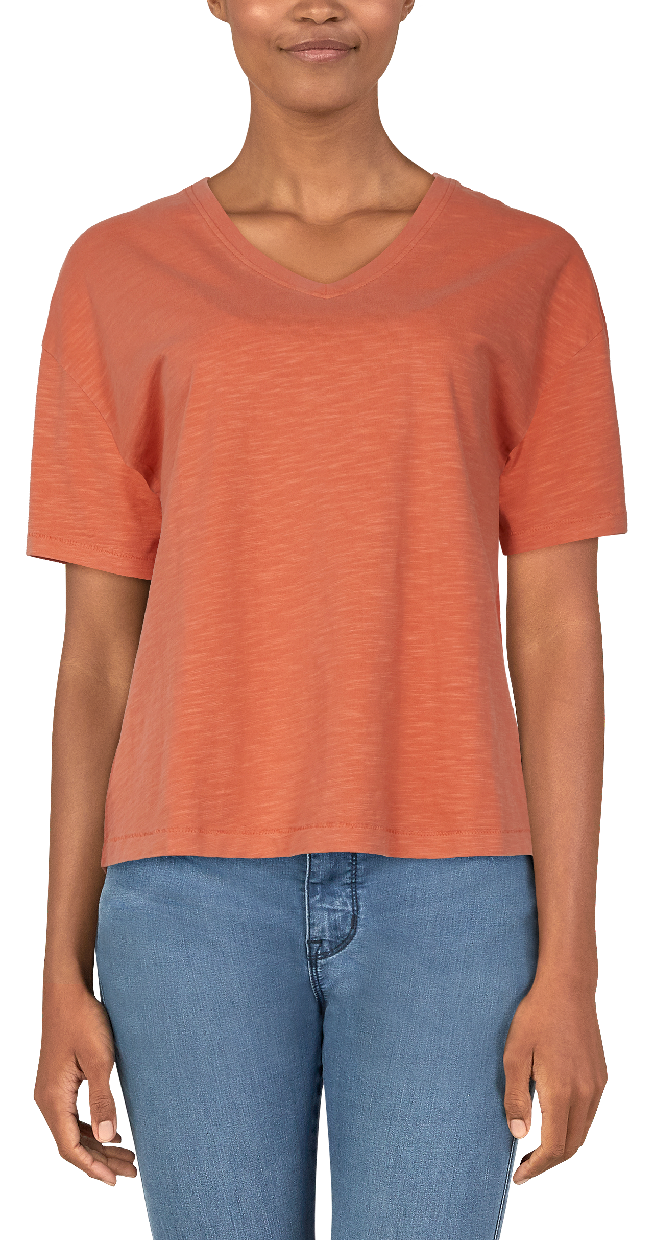 NATURAL REFLECTIONS Sun Wash V-Neck Short-Sleeve T-Shirt for Ladies