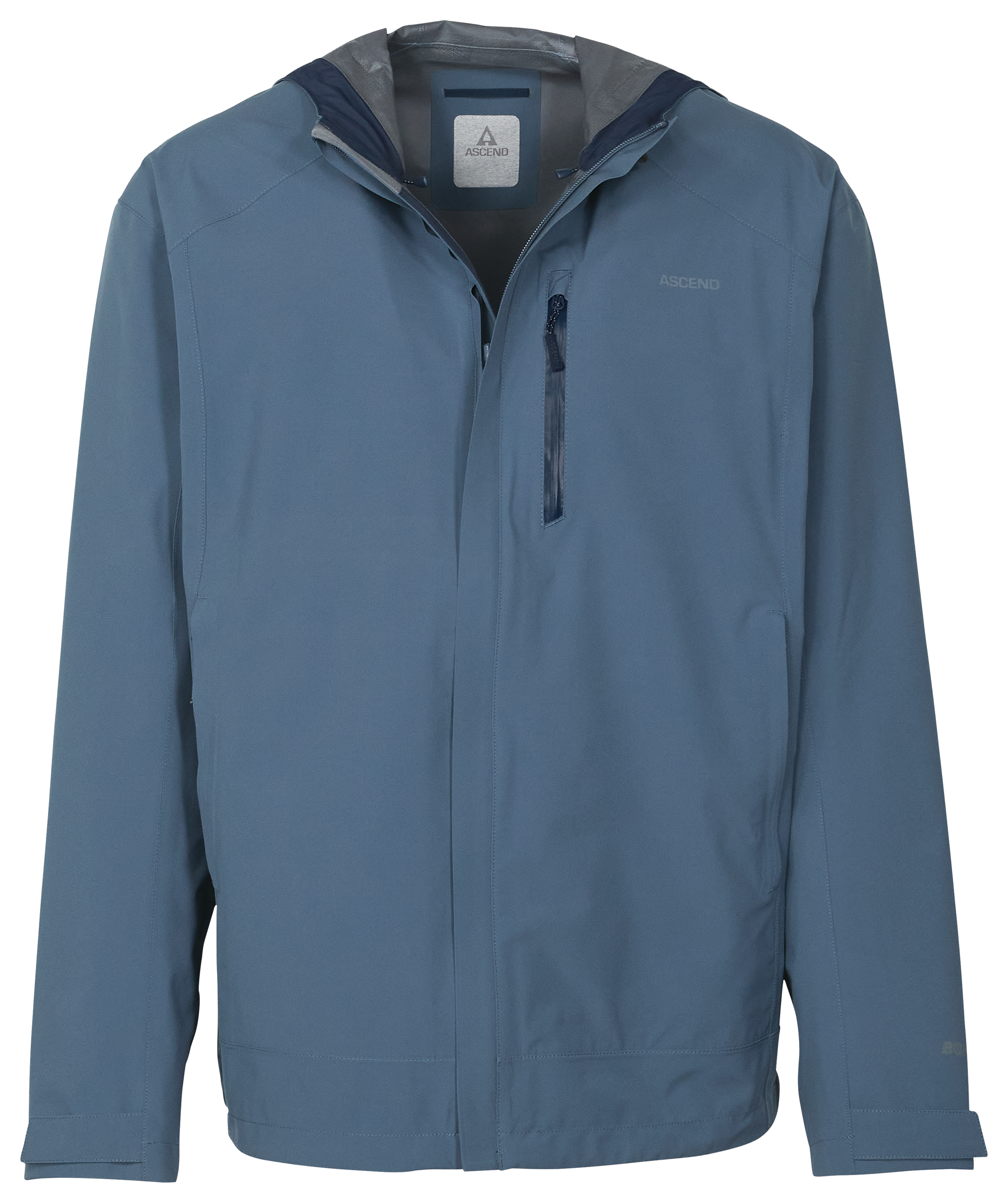 Image of Ascend Rainy River 2.5 Jacket with BONE-DRY Silver for Men - Bering Sea - 2XLT