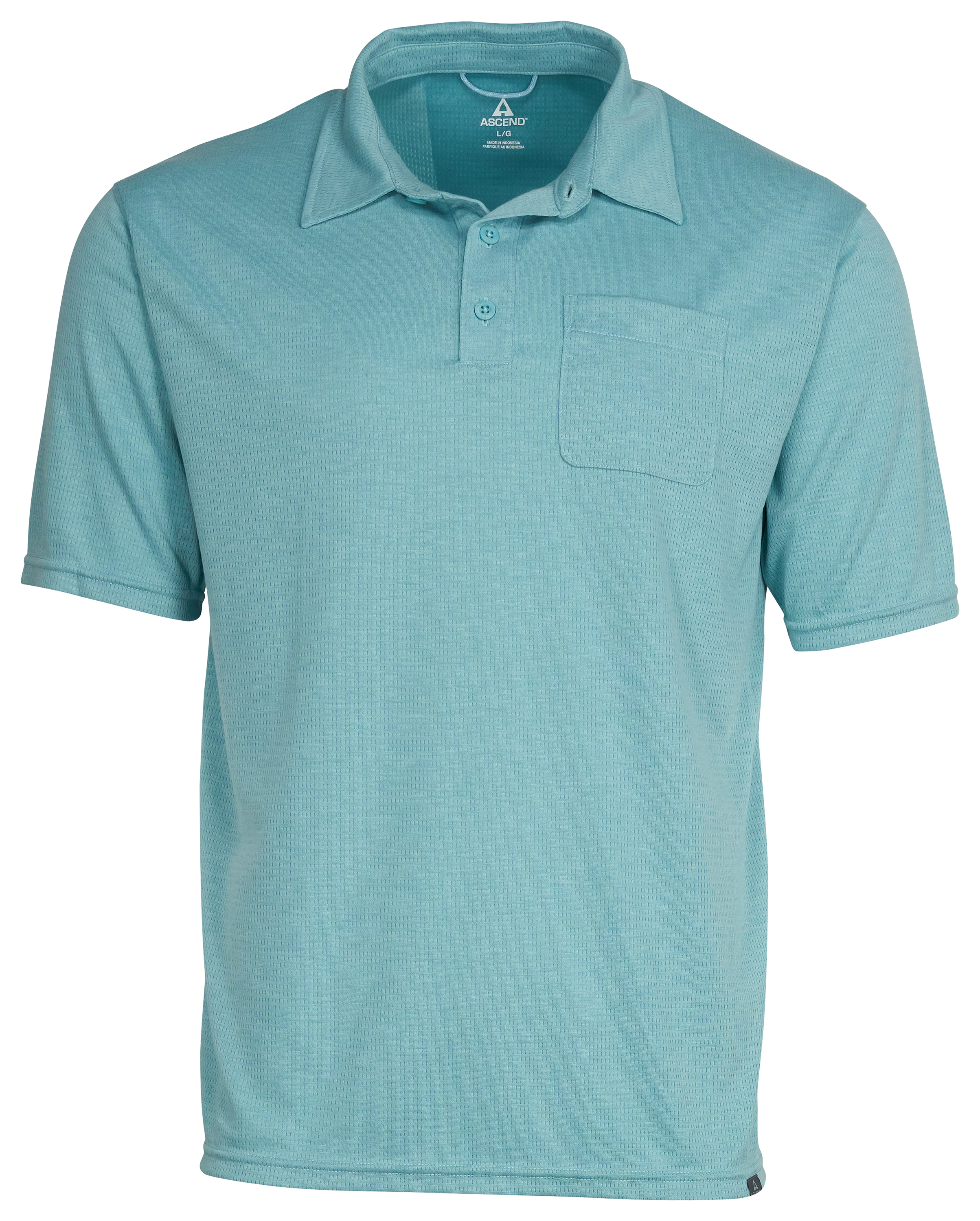 Image of Ascend Knit Short-Sleeve Polo - Still Water