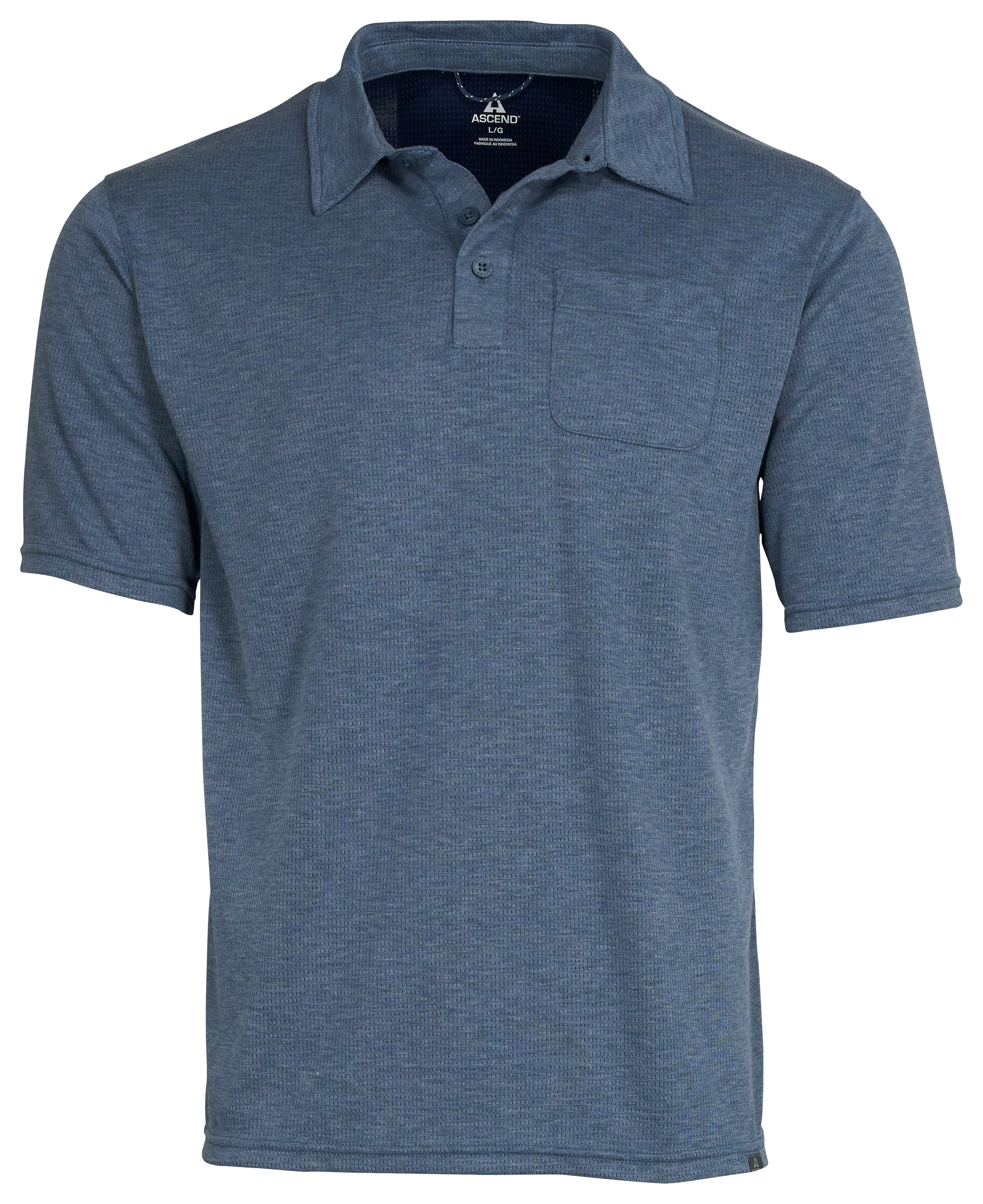 Image of Ascend Knit Short-Sleeve Polo - Bering Sea