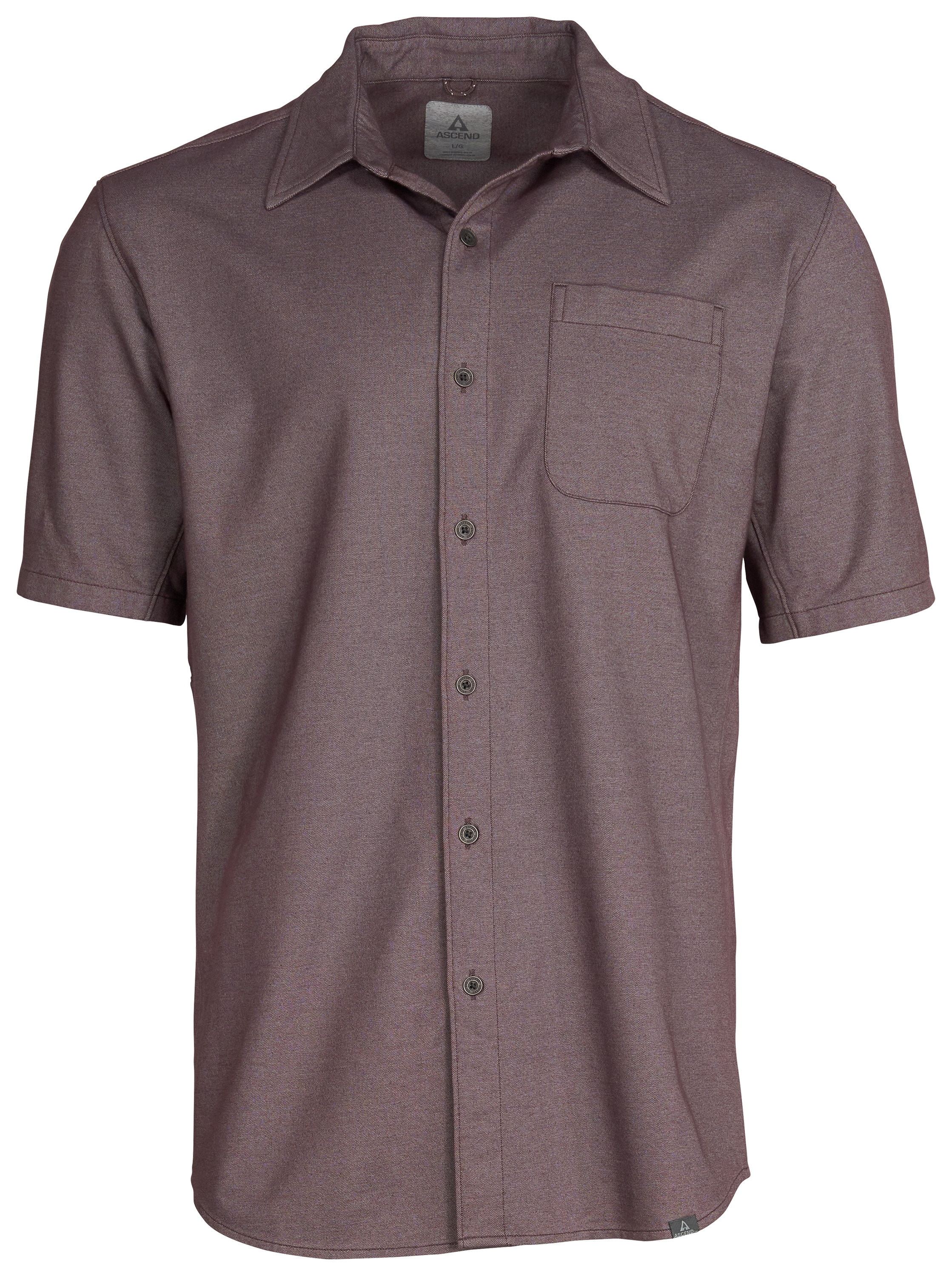 Image of Ascend Endeavor Button-Down Short-Sleeve Shirt for Men - Huckleberry - S