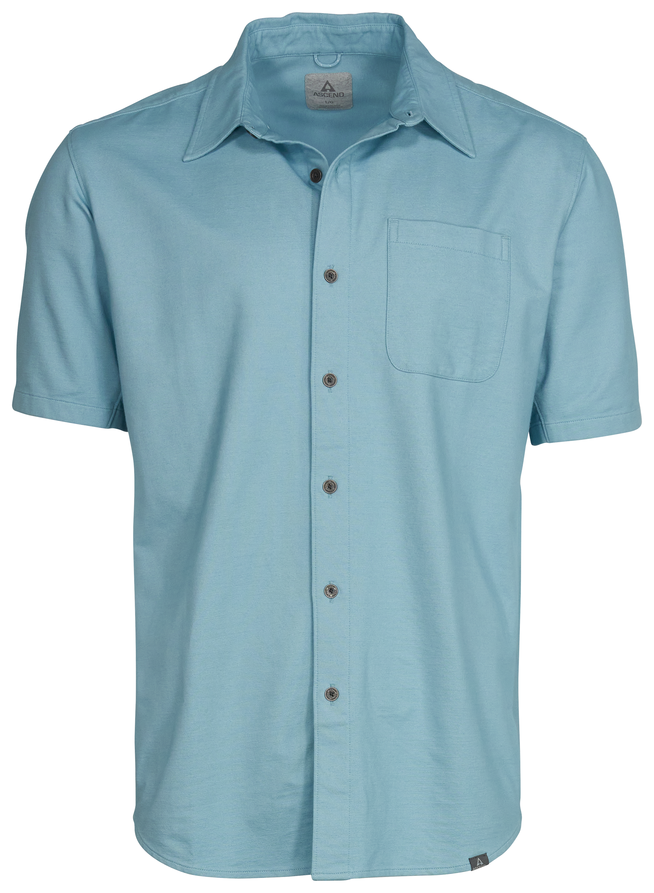 Image of Ascend Endeavor Button-Down Short-Sleeve Shirt for Men - Stillwater - S