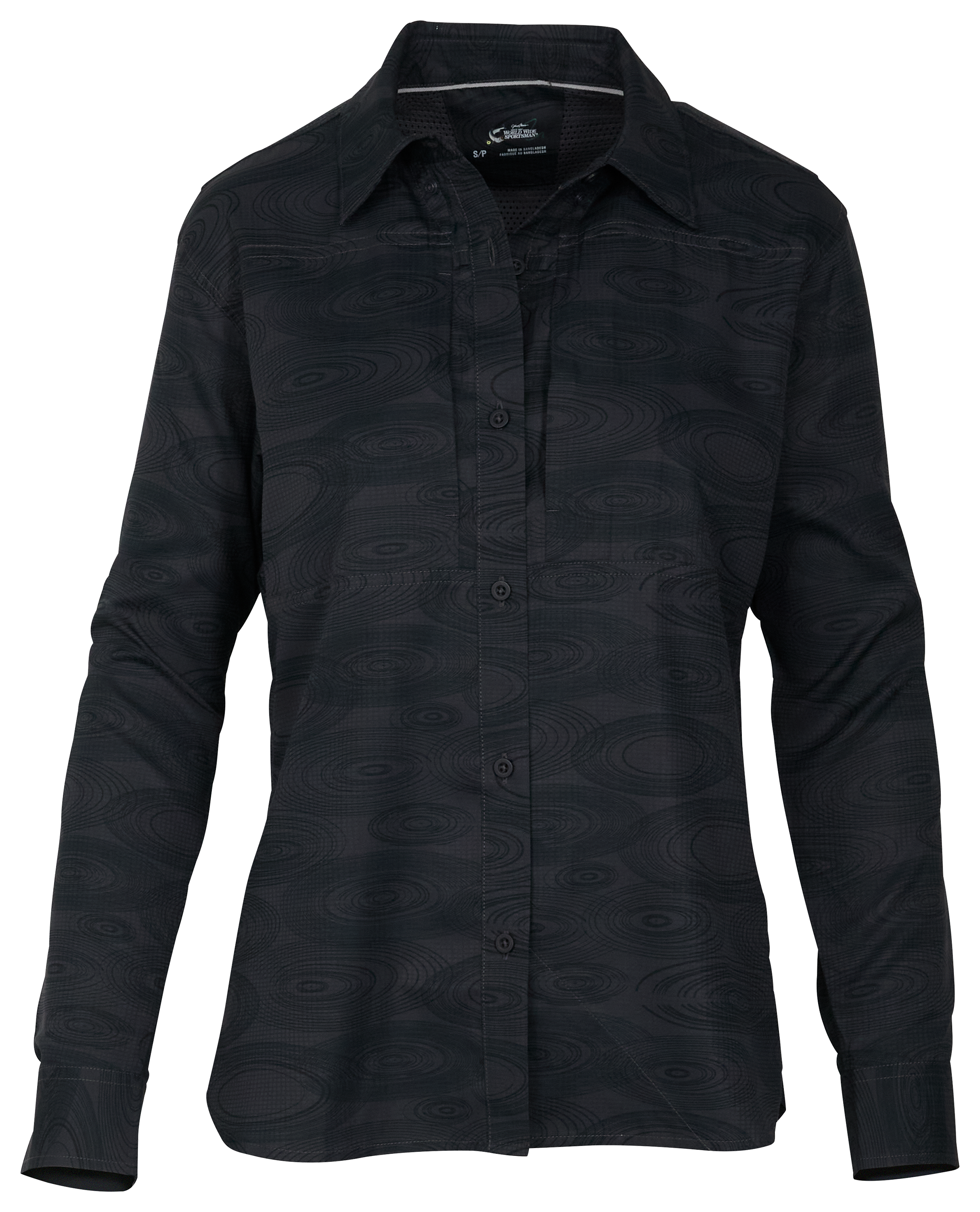 Image of World Wide Sportsman Marina Long-Sleeve Shirt - Asphalt Ripple