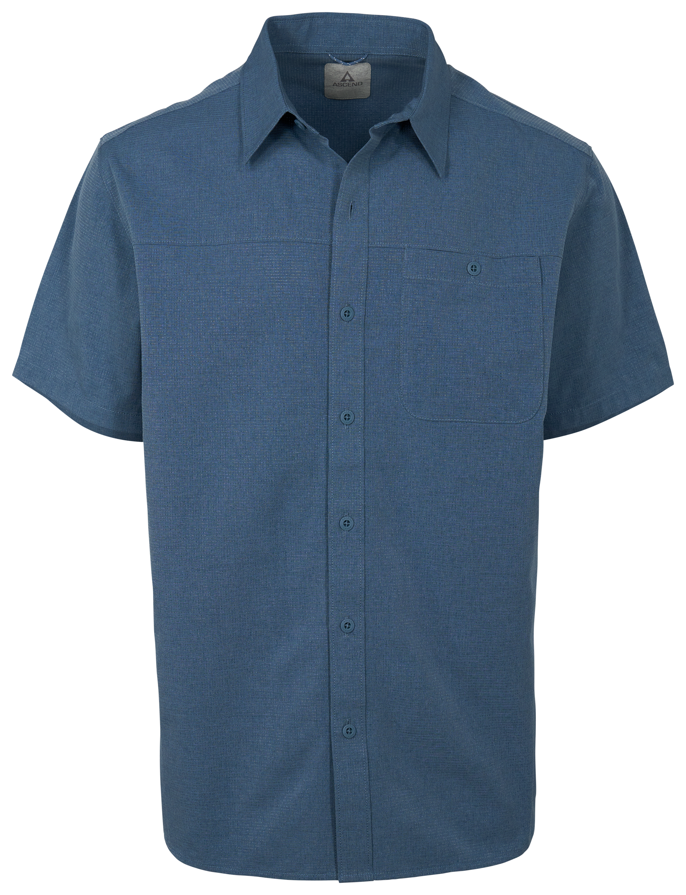 Image of Ascend Zephyr Button-Down Short-Sleeve Shirt - Bering Sea