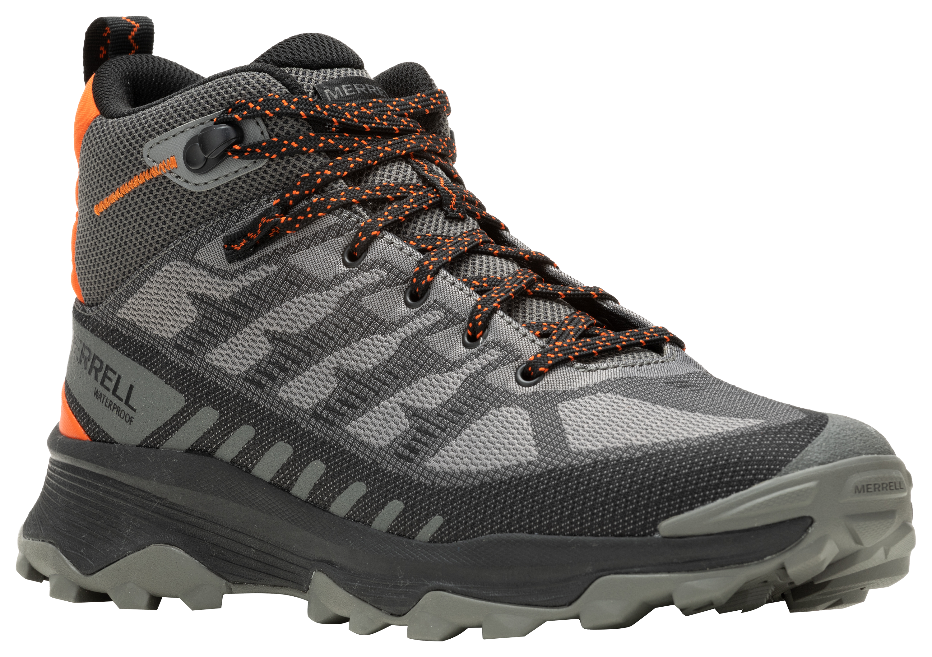 Image of Merrell Speed Eco Mid Waterproof Hiking Boots for Men - Charcoal - 8M