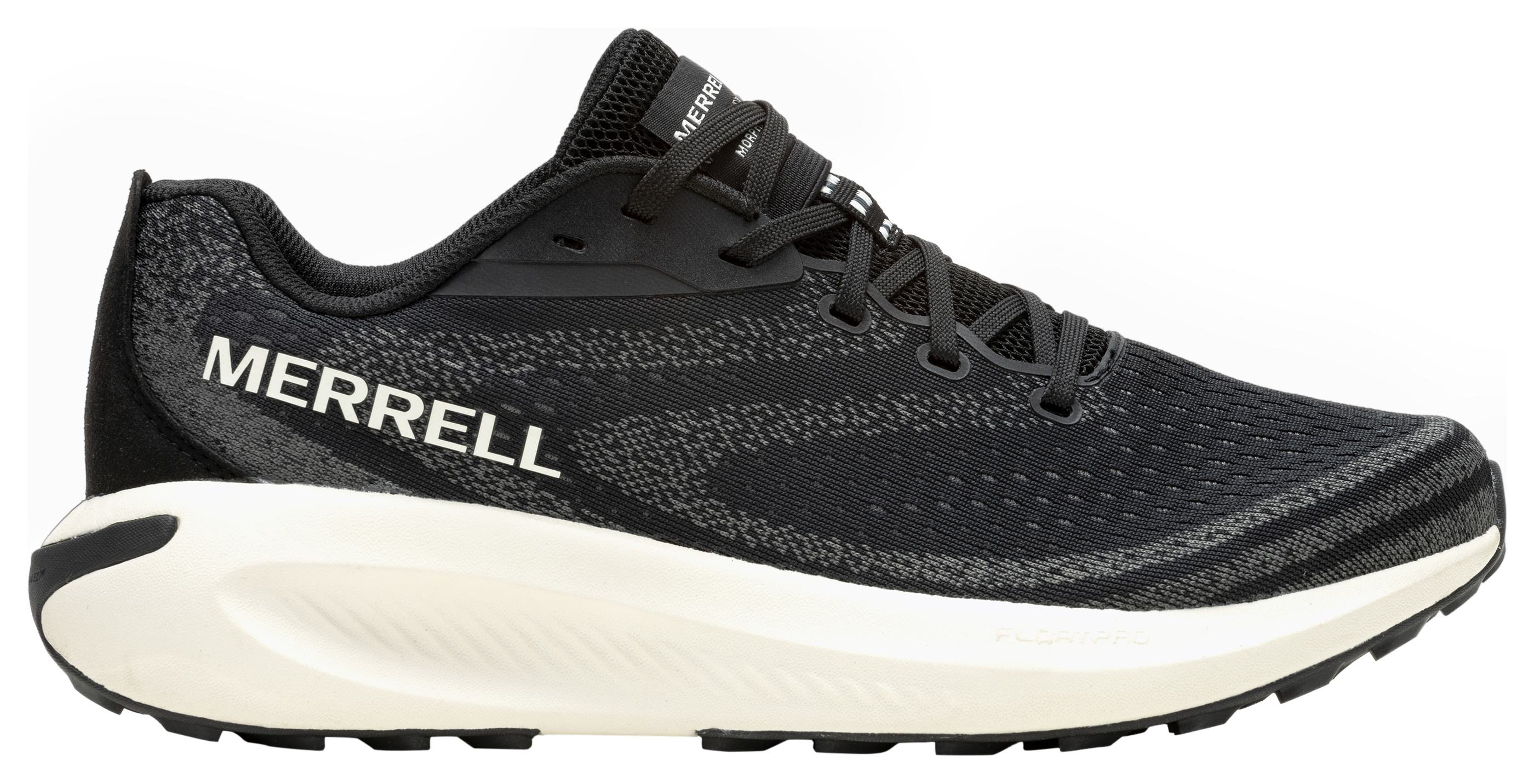 Image of Merrell Morphlite Trail Running Shoes for Men - Black/White - 10.5M