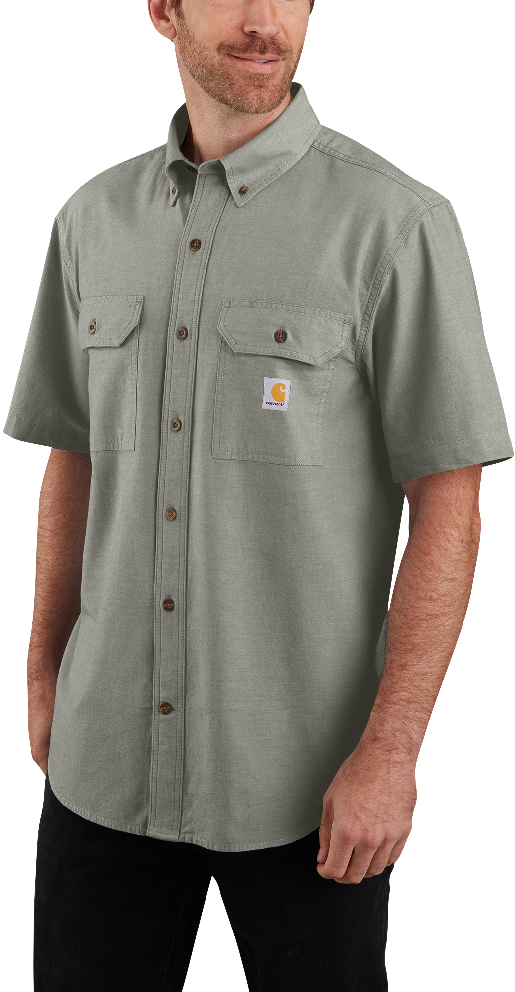 Carhartt Loose-Fit Midweight Chambray Short-Sleeve Shirt for Men