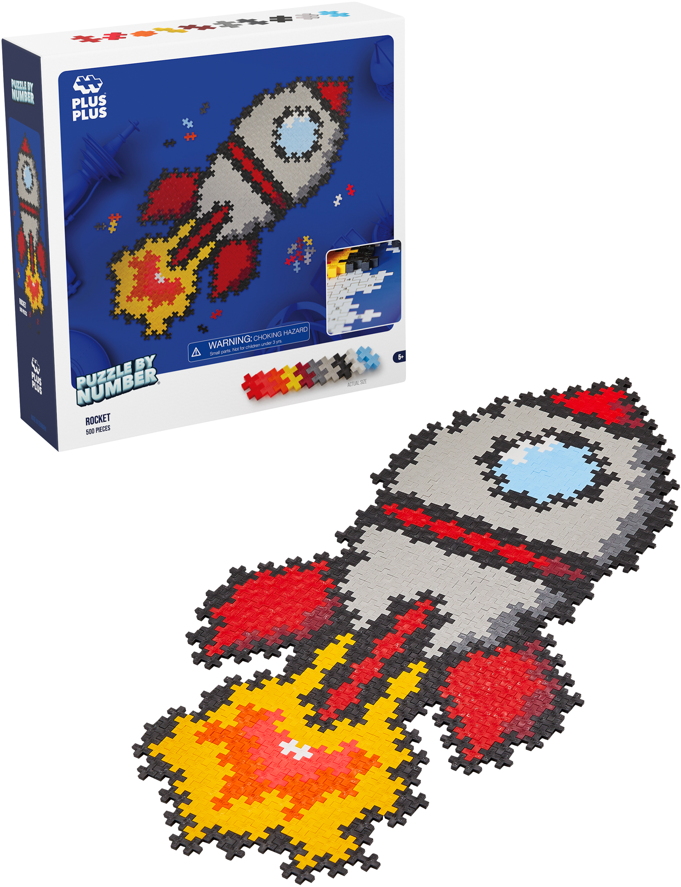 Image of Plus-Plus Puzzle by Number Rocket 500-Piece Puzzle