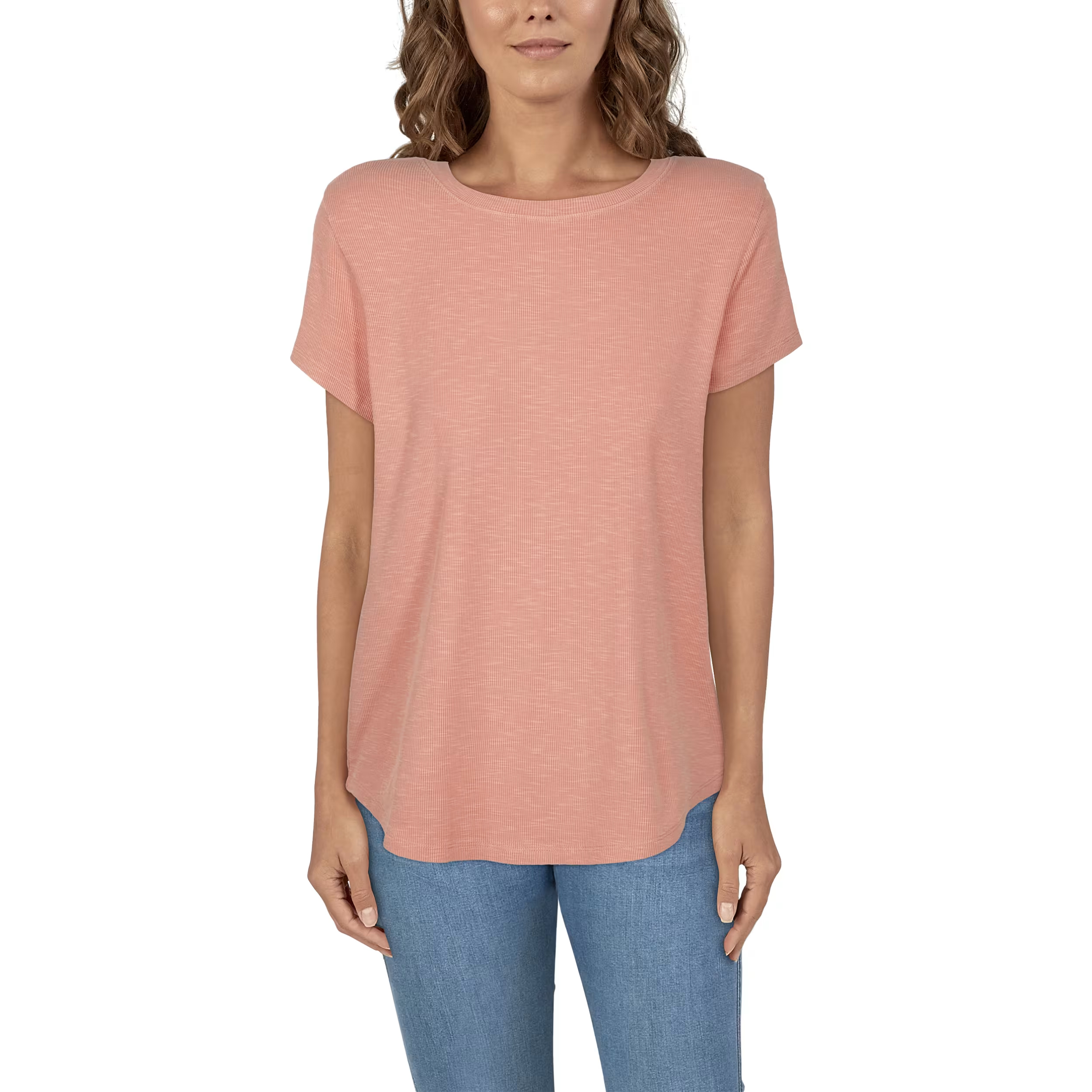 Natural Reflections Peyton Slub Short-Sleeve Crew-Neck Shirt for Ladies                                                         