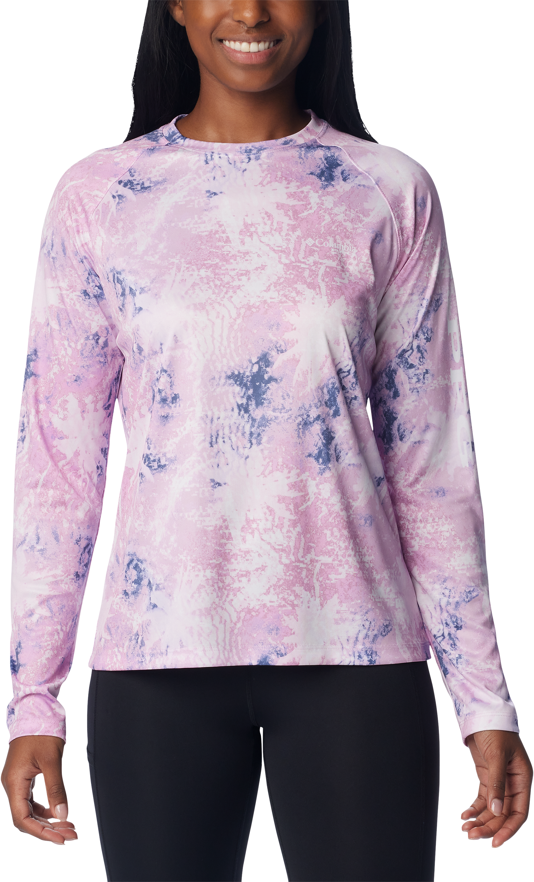 Image of Columbia PFG Super Tidal Tee Long-Sleeve Shirt for Ladies - Bluebell Digishores - M