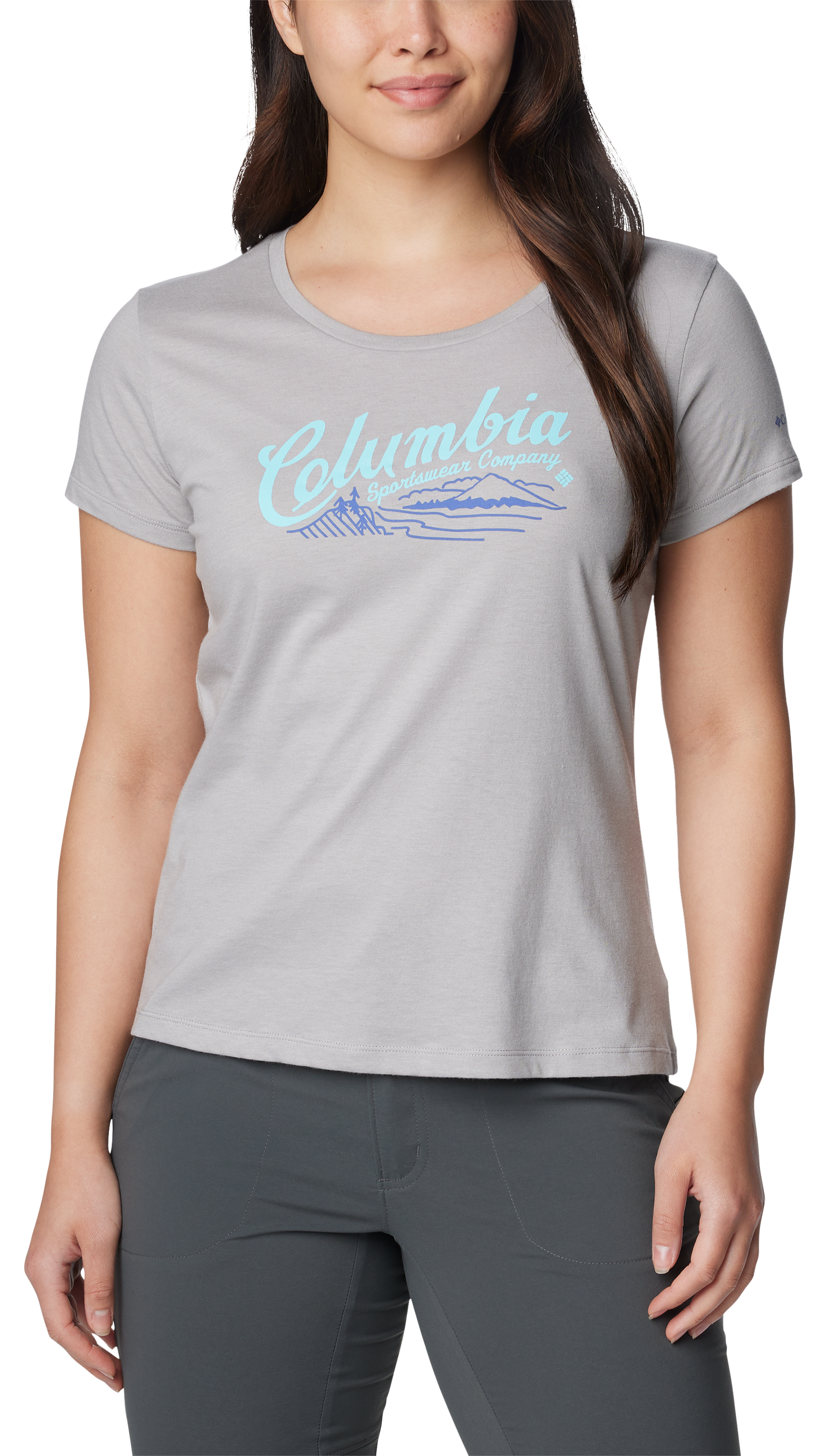 Image of Columbia Daisy Days Short-Sleeve T-Shirt for Ladies - Columbia Grey Heather - L