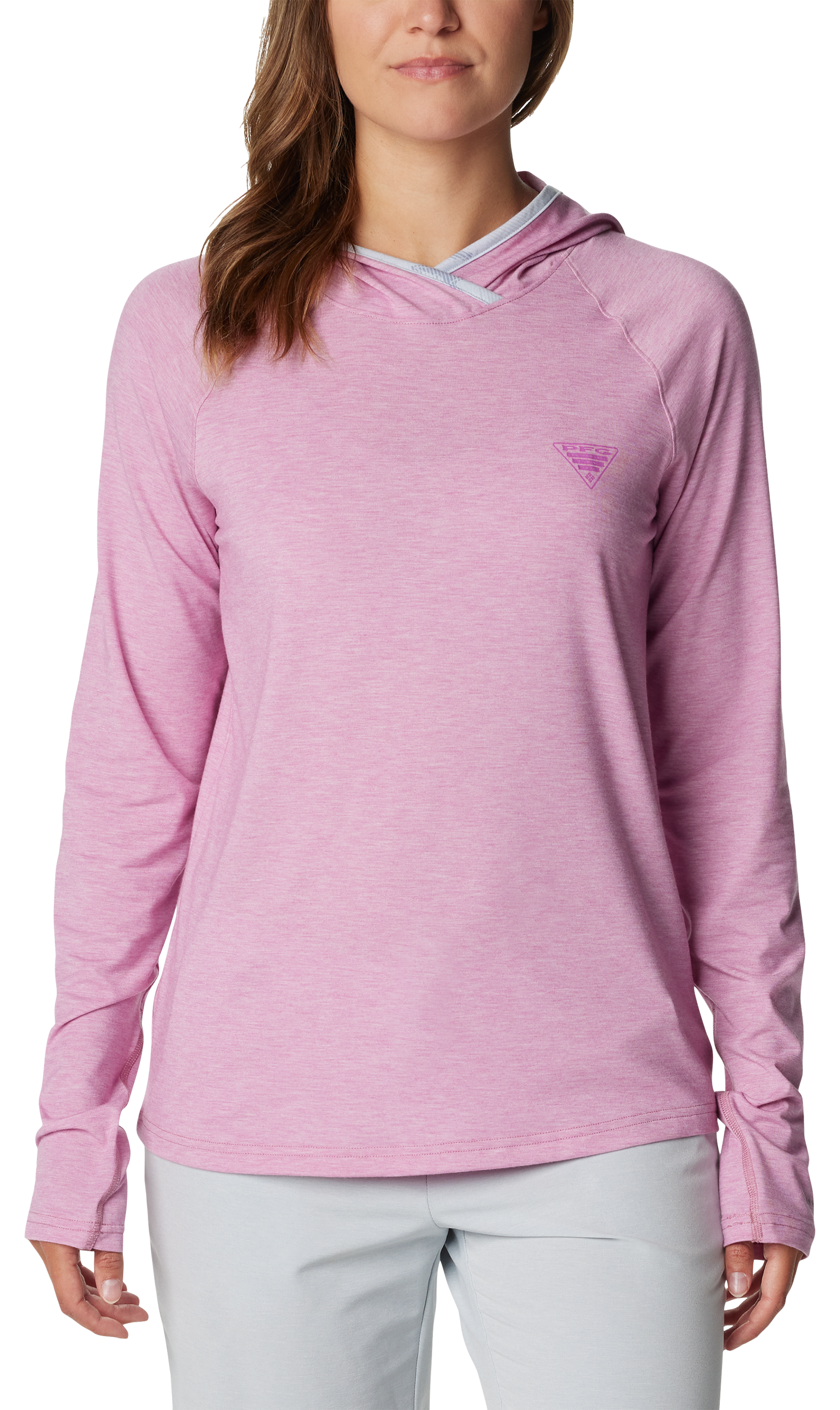 Image of Columbia PFG Uncharted Long-Sleeve Hoodie for Ladies - Minuet Heather