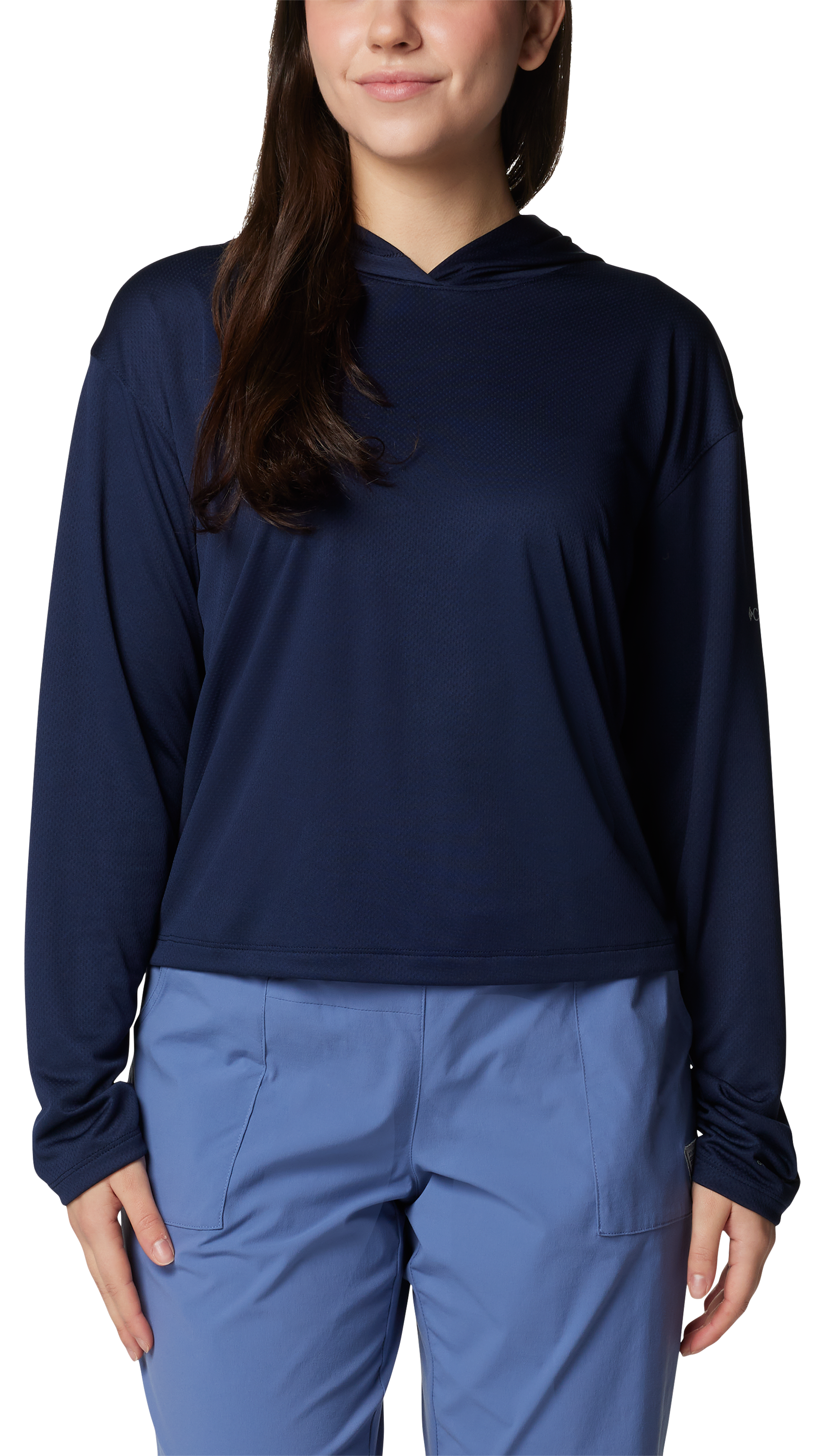 Image of Columbia PFG Solar Stream Hoodie for Ladies - Collegiate Navy - S