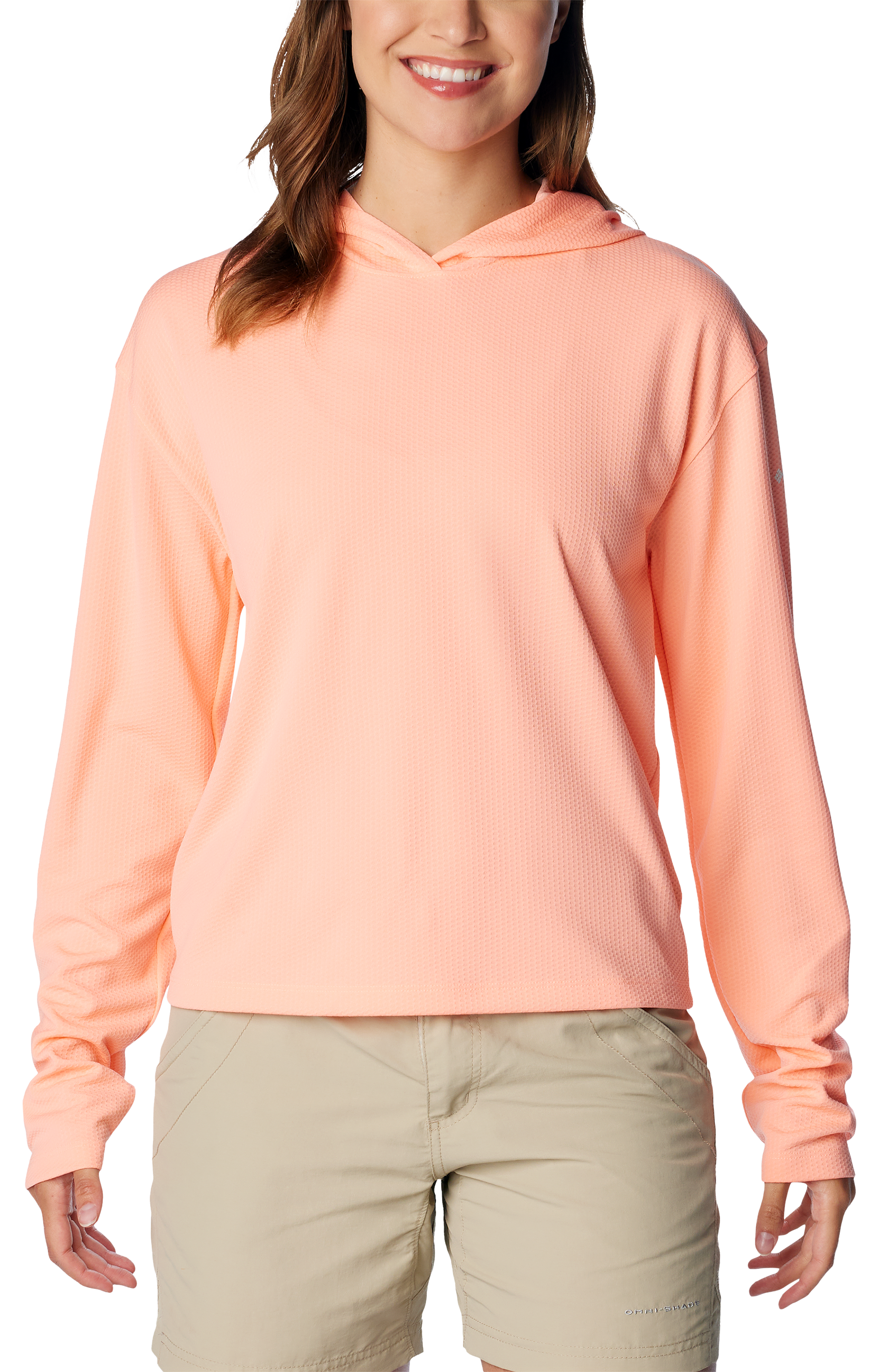 Image of Columbia PFG Solar Stream Hoodie for Ladies - Tiki Pink - S