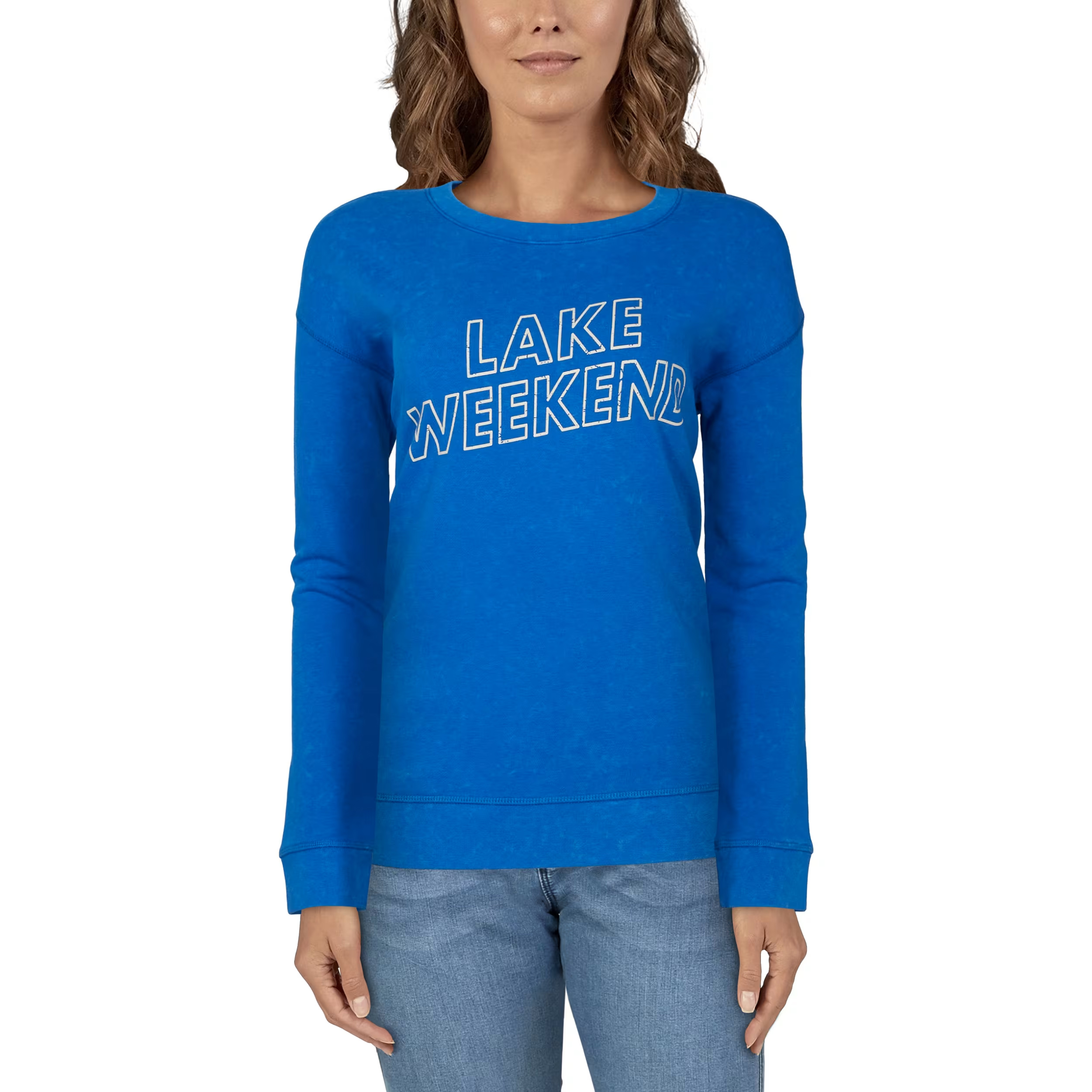 NATURAL REFLECTIONS Lake Weekend Long-Sleeve Sweatshirt for Ladies