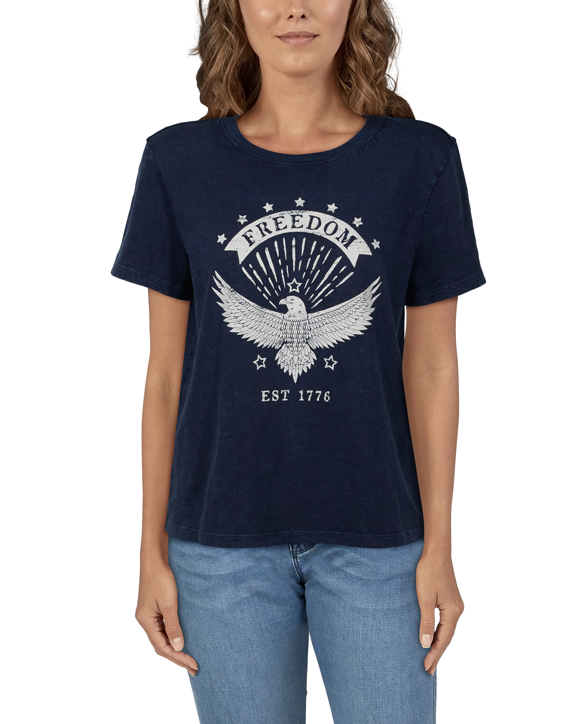 NATURAL REFLECTIONS Freedom Eagle Graphic Short-Sleeve T-Shirt for Ladies
