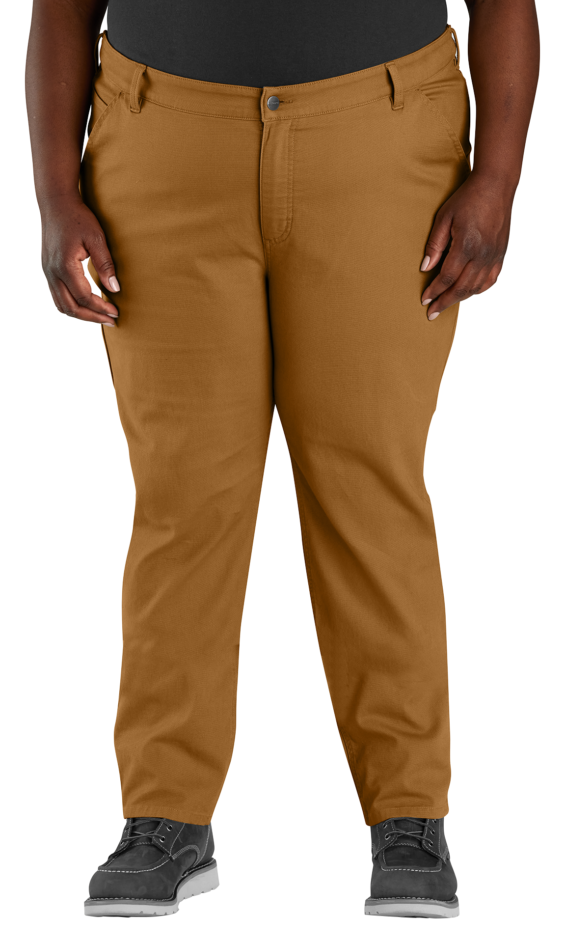 Carhartt Rugged Flex Relaxed-Fit Straight Canvas Work Pants for Ladies - Carhartt Brown - 26 - Short