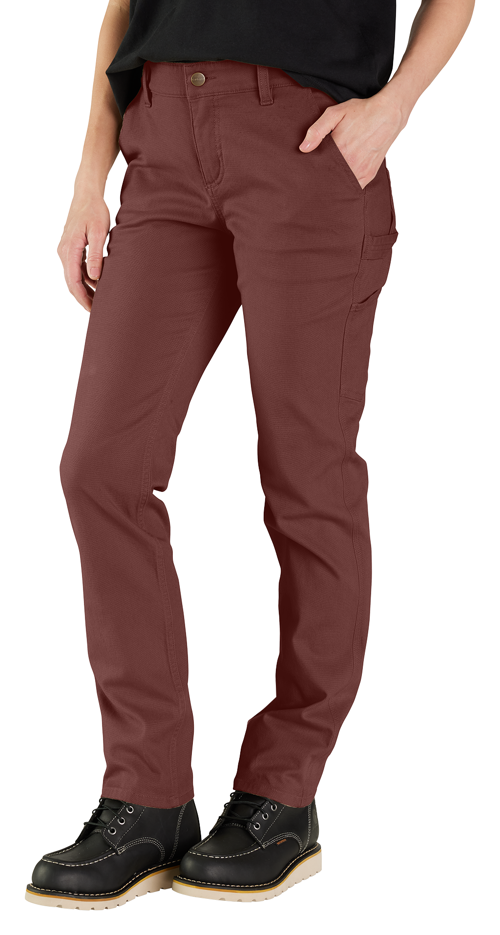 Carhartt Rugged Flex Relaxed-Fit Straight Canvas Work Pants for Ladies - Sable - 4 - Regular