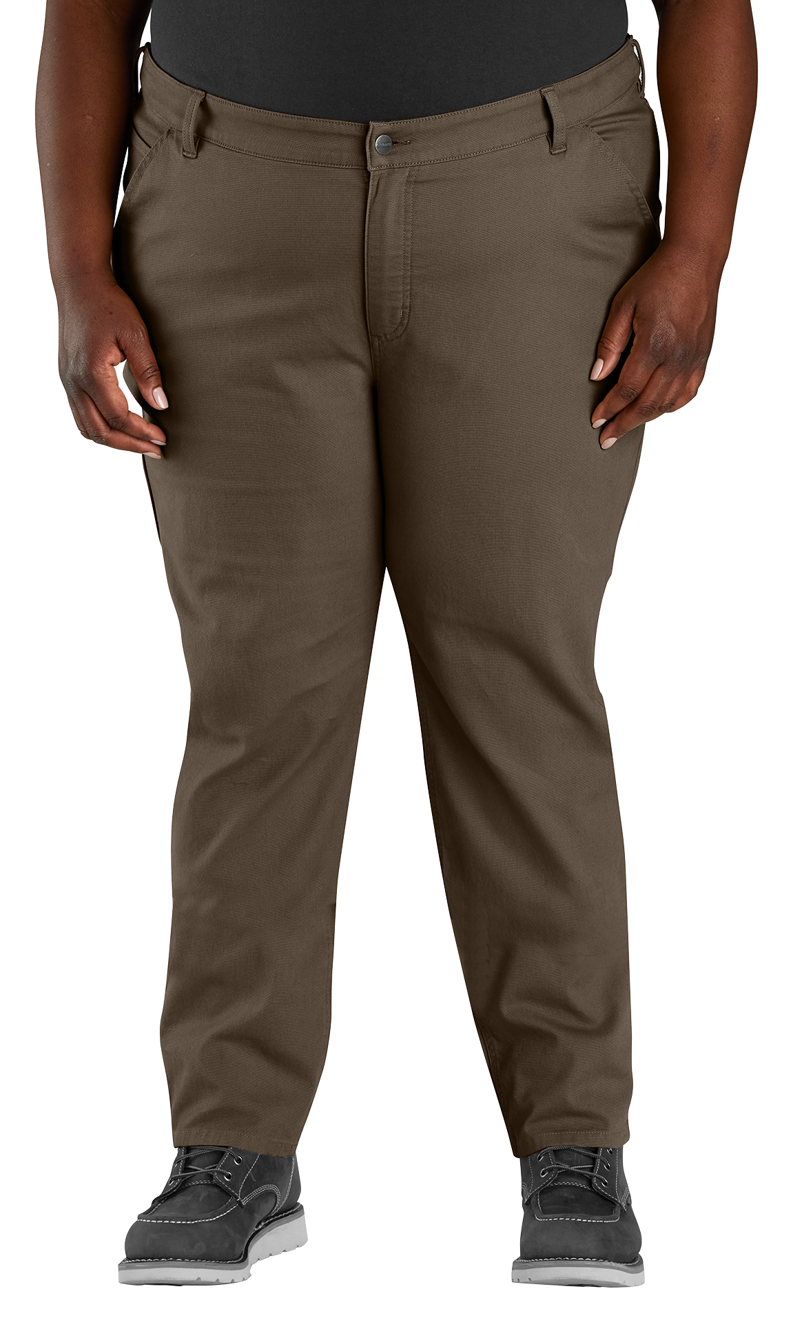 Image of Carhartt Rugged Flex Relaxed-Fit Straight Canvas Work Pants for Ladies