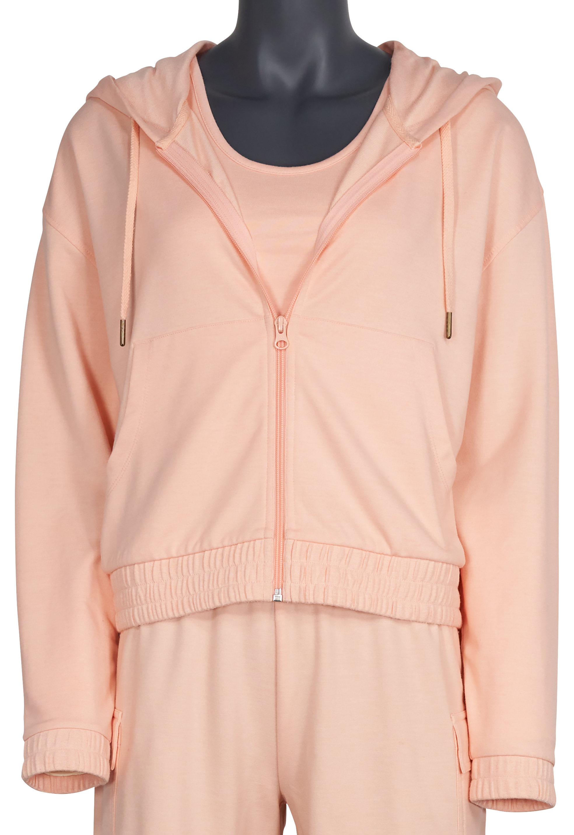 Image of Natural Reflections Birchfield Zip Hoodie - Peach Parfait