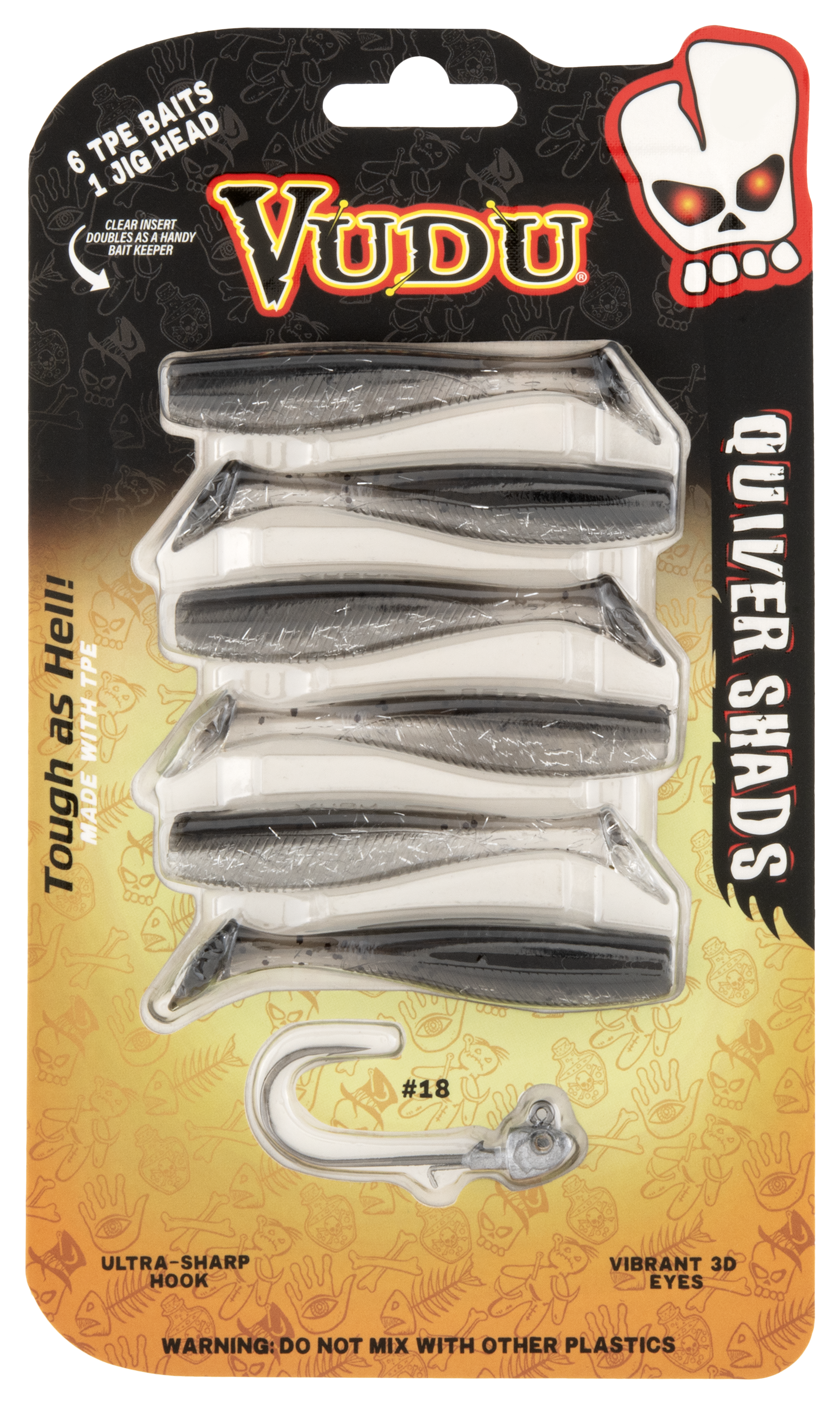 Image of "Vudu Quiver Shad - 3"" - Silver Mullet"