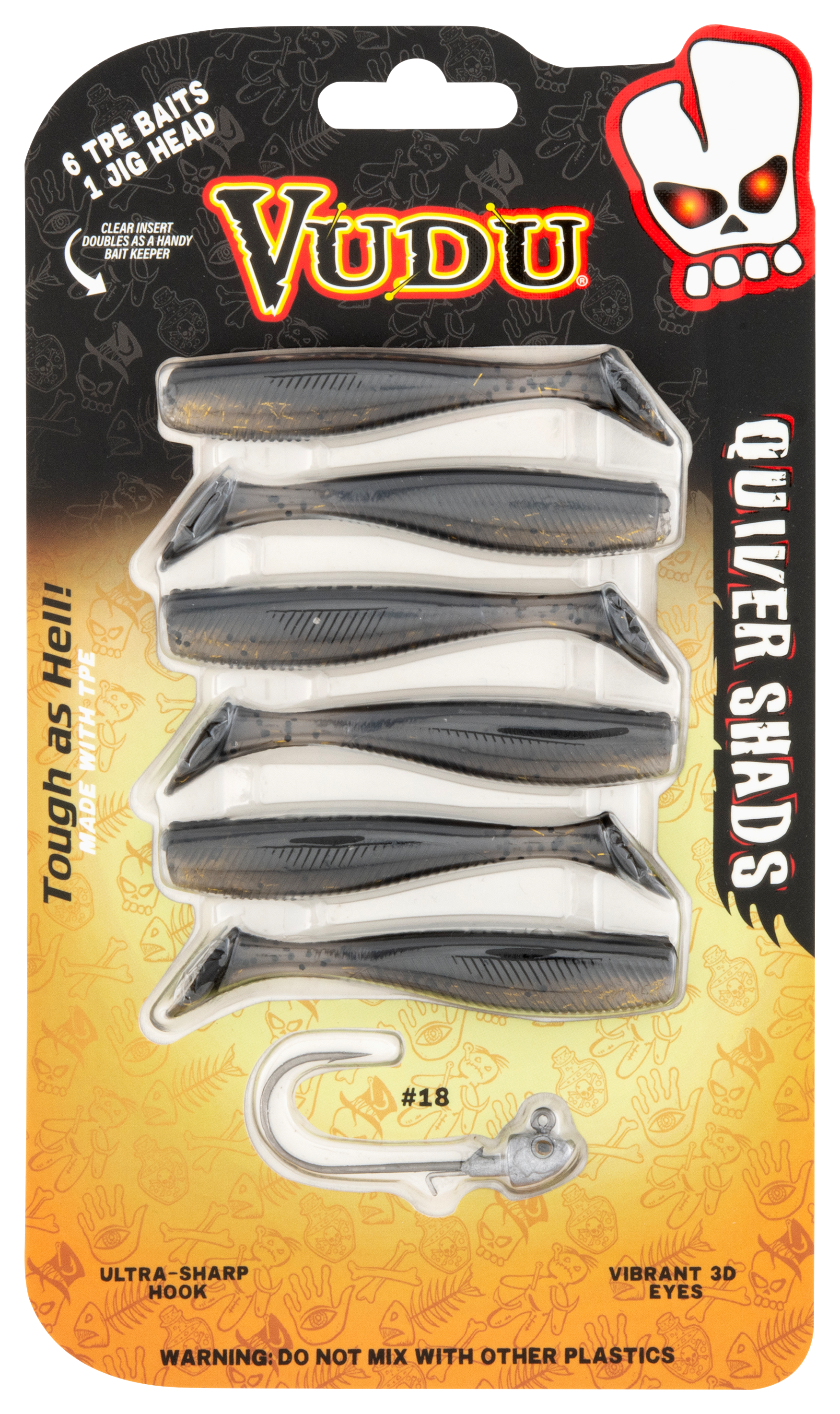 Image of "Vudu Quiver Shad - 4"" - Gold Rush"