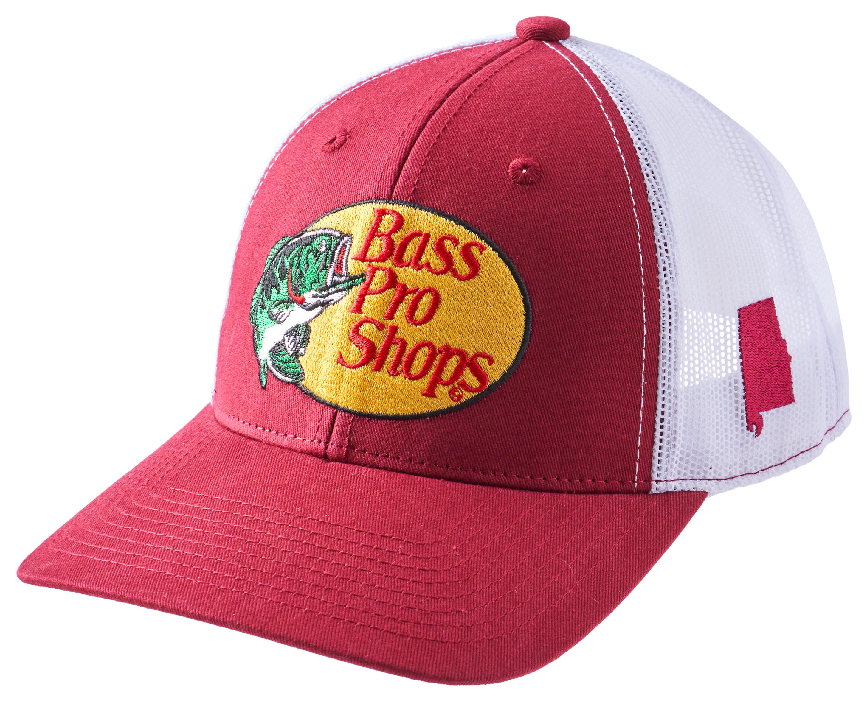 Bass Pro Shops Woodcut Logo and Alabama Patch Snapback Cap