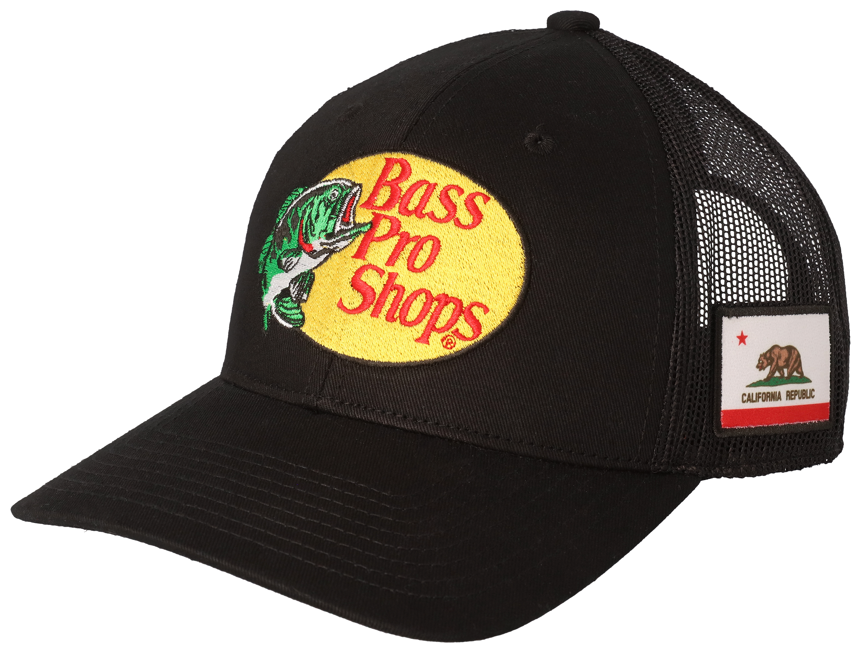 Image of Bass Pro Shops Woodcut Logo and California Flag Snapback Cap