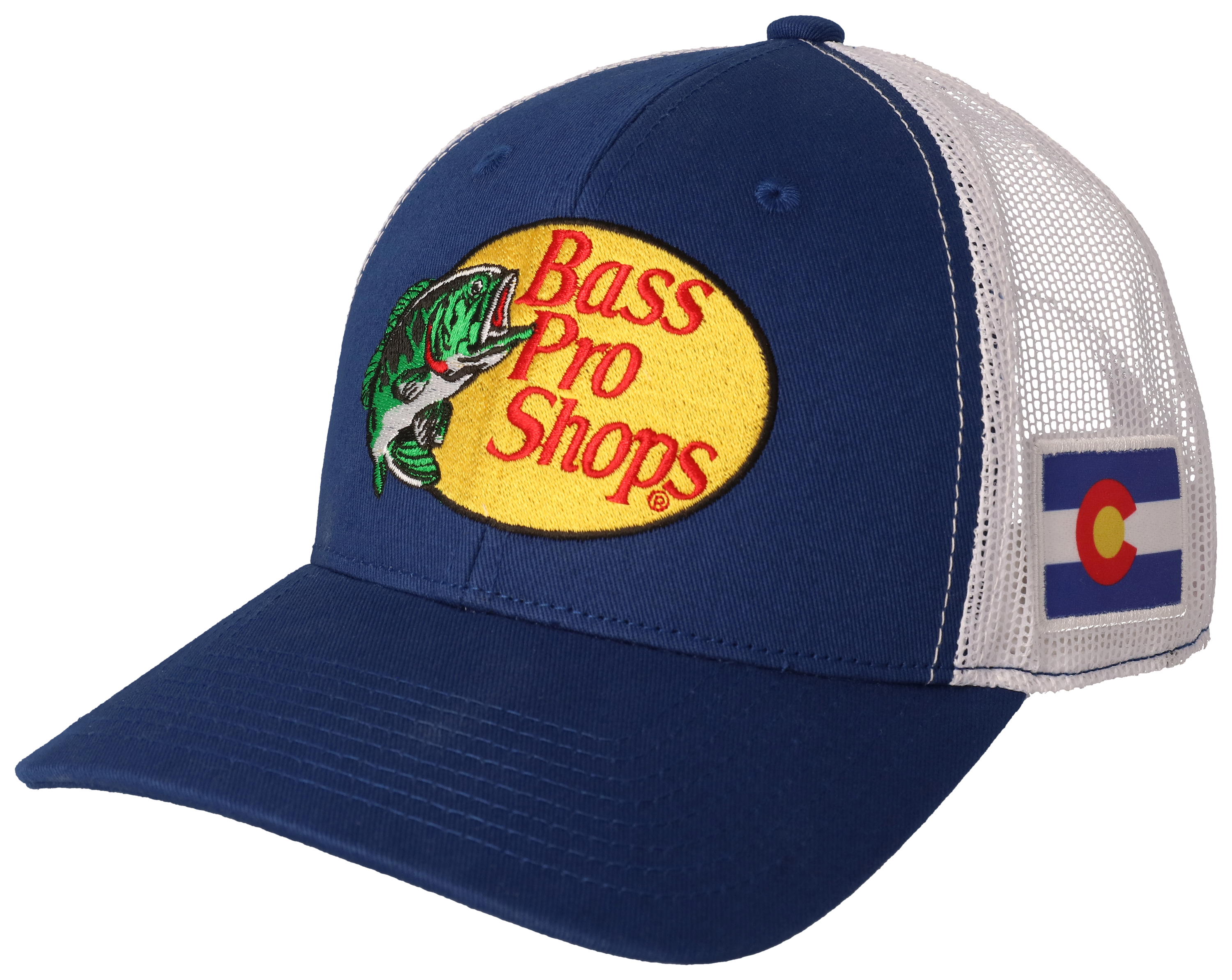 Bass Pro Shops Woodcut Logo and Colorado Flag Snapback Cap