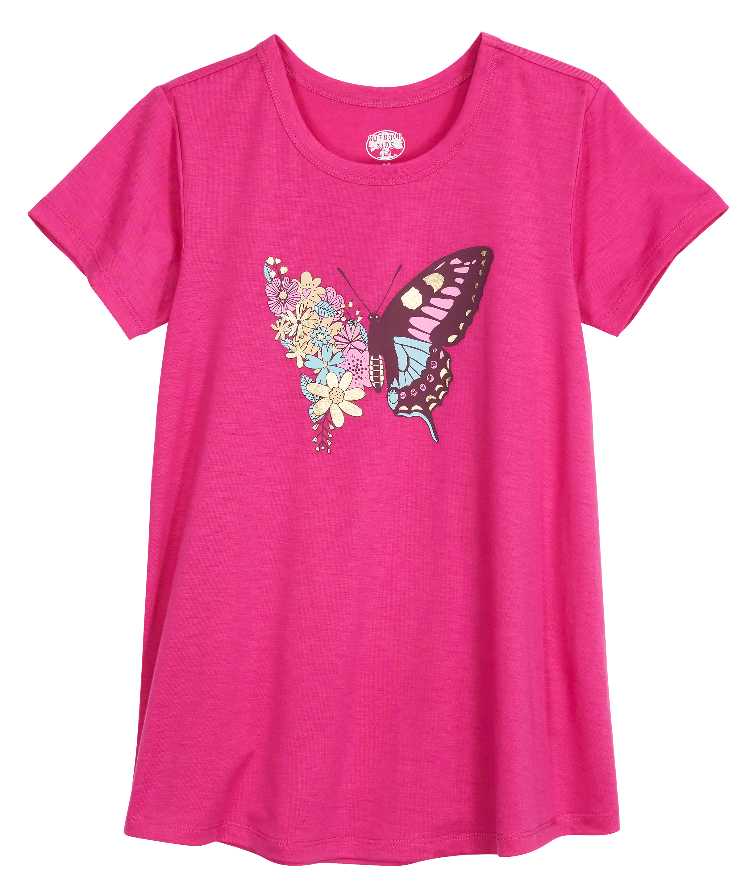 Image of Outdoor Kids Butterfly Trail Short-Sleeve T-Shirt for Kids - Butterfly - M