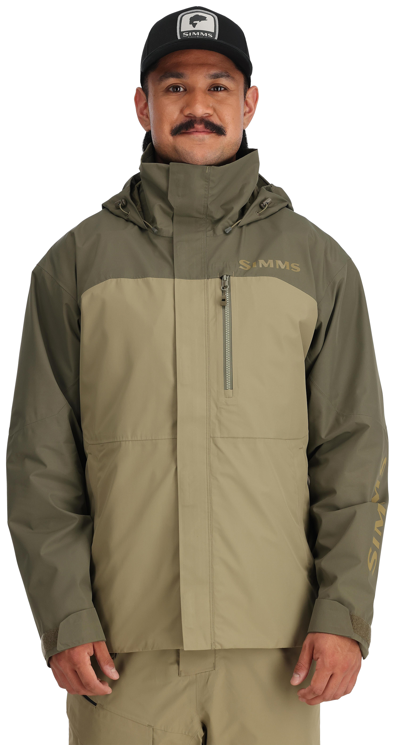 Image of Simms Challenger Hooded Jacket for Men - Bay Leaf - M