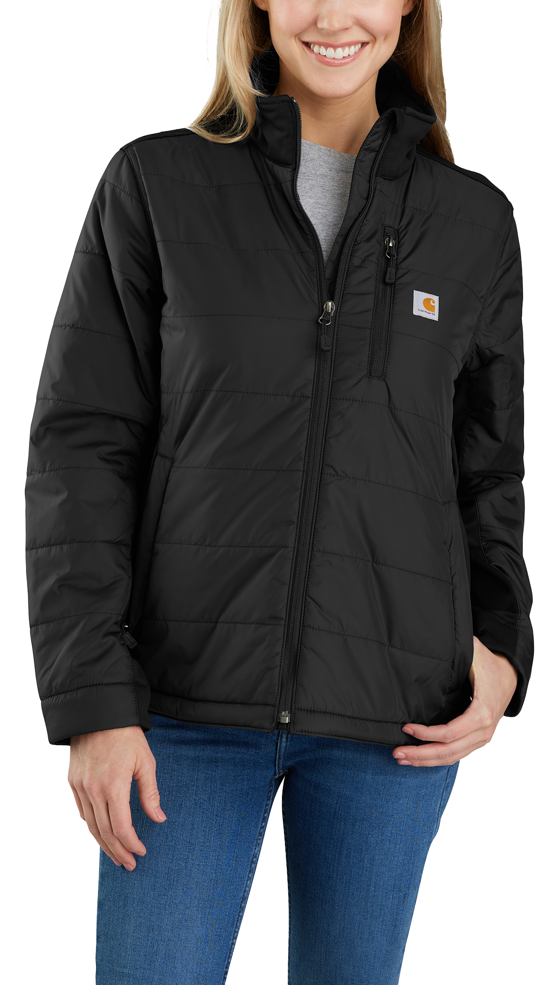 Image of Carhartt Rain Defender Relaxed-Fit Lightweight Insulated Jacket for Ladies - Black - 2X