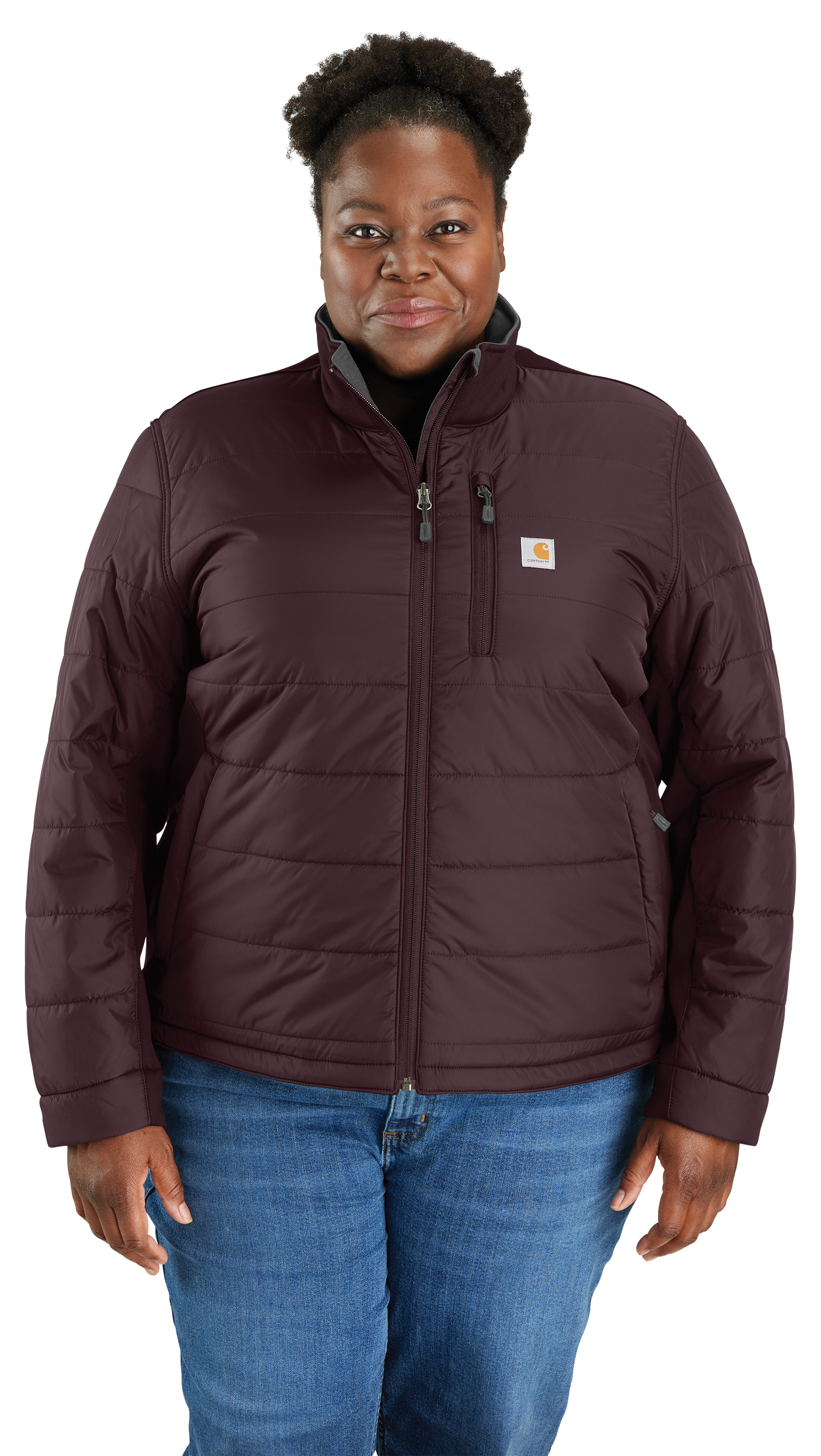 Image of Carhartt Rain Defender Relaxed-Fit Lightweight Insulated Jacket for Ladies - Blackberry - 2X