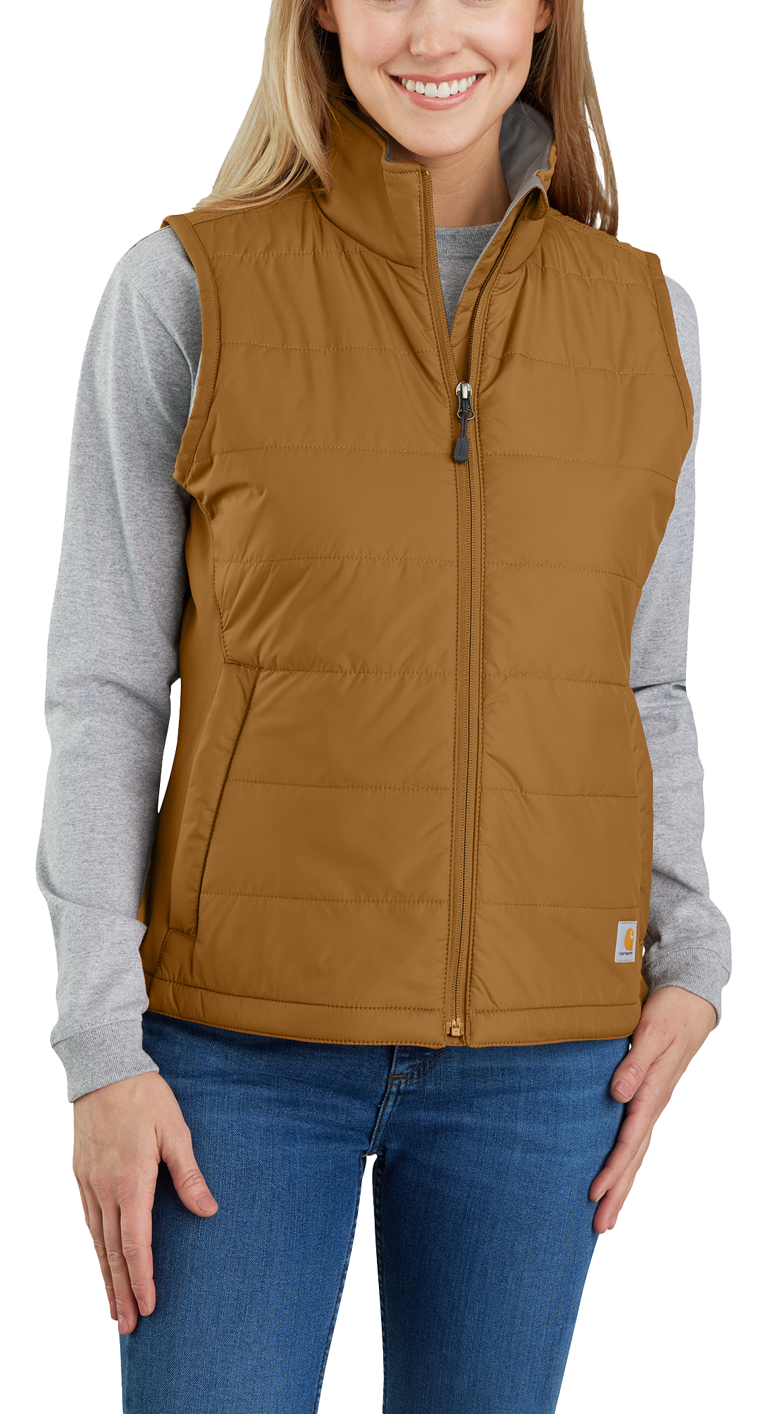 Image of Carhartt Rain Defender Relaxed Fit Lightweight Insulated Vest for Ladies - Carhartt Brown - L