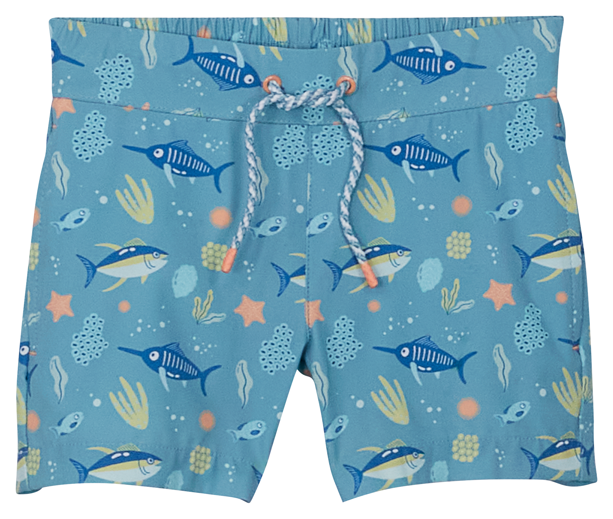 World Wide Sportsman Board Shorts for Toddlers - Seaweed Print - 2T