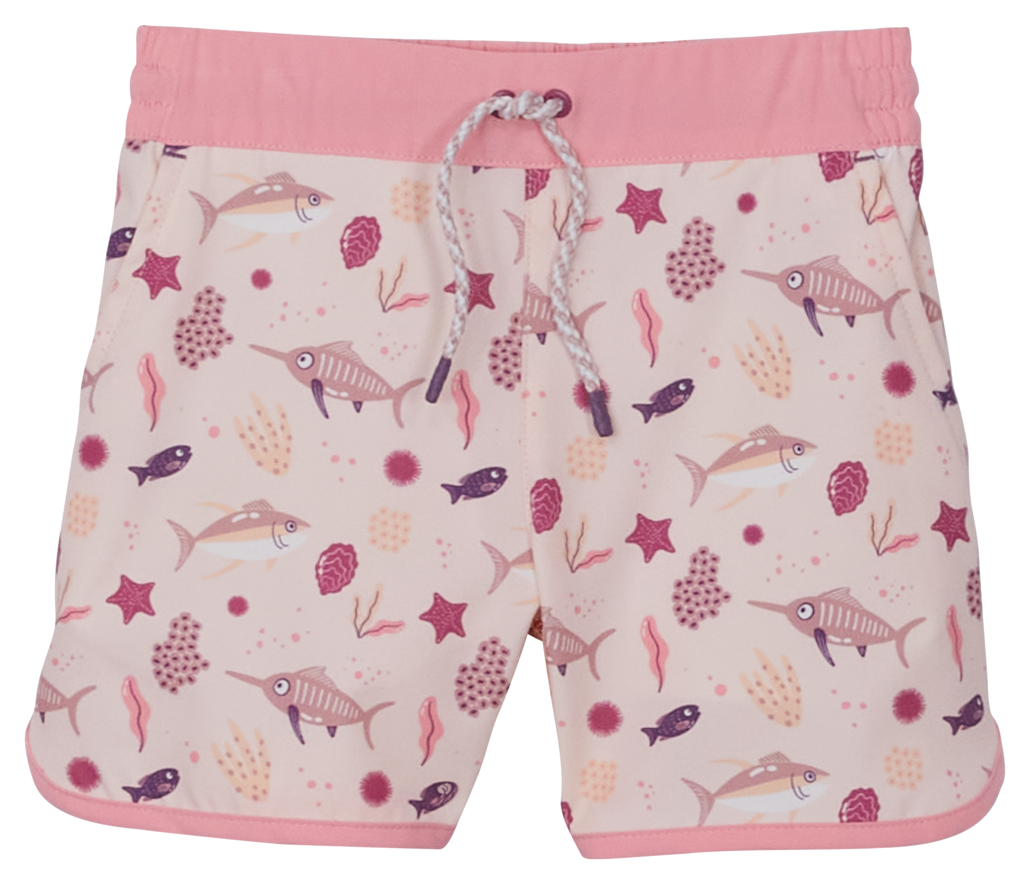 World Wide Sportsman Board Shorts for Toddlers - Pink Seaweed - 4T