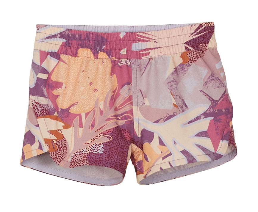 World Wide Sportsman 2"" Charter Pull-On Shorts for Toddlers - Purple Tropical Pampas - 4T