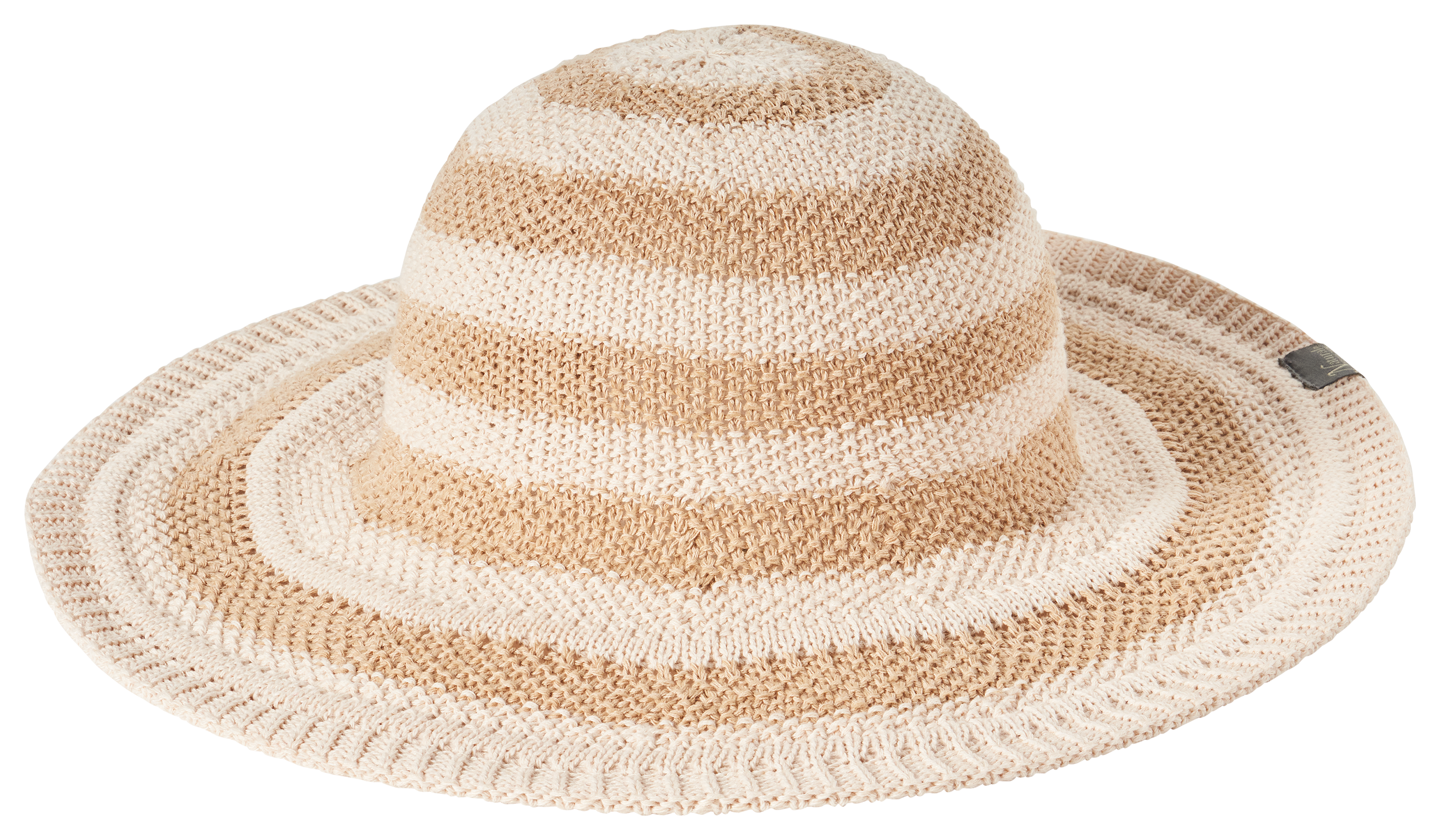 Image of Natural Reflections Cassidy Wide-Brim Hat for Ladies - Natural Stripe